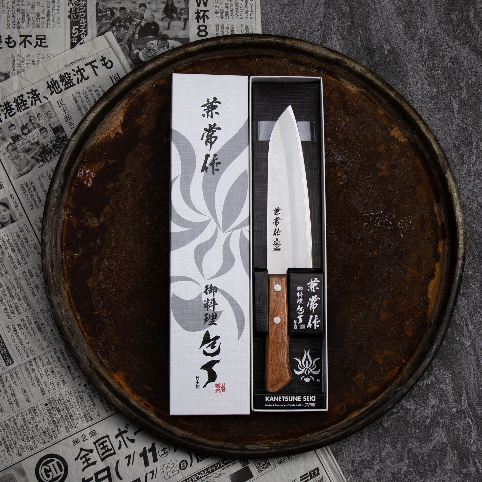 Kanetsune 510 Shiro-2/SS Nóż Santoku 16,5 cm 3 5 cm