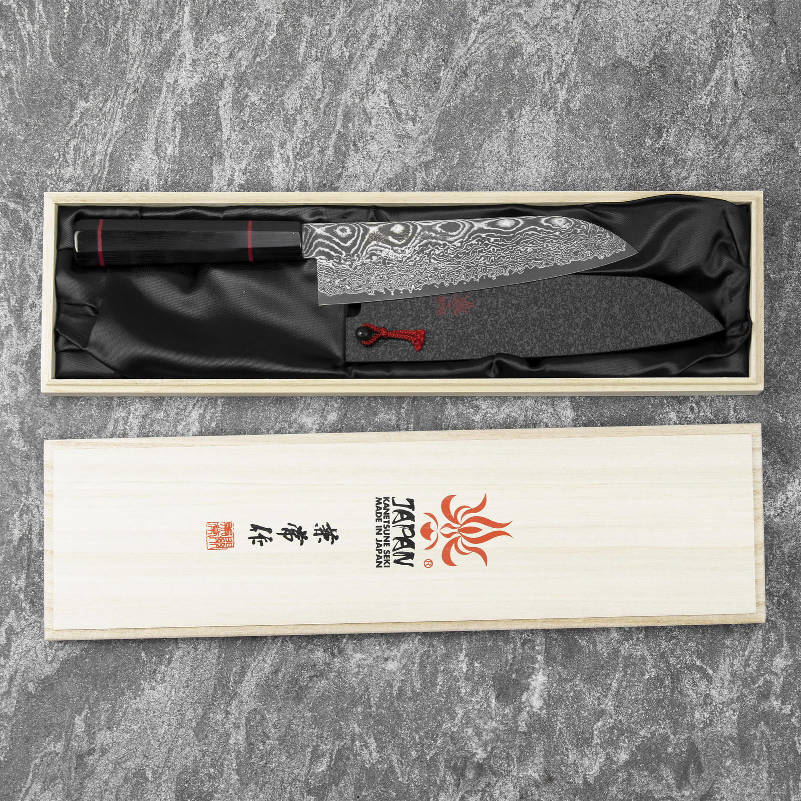 Kanetsune Namishibuki SG-2 Nóż Santoku 18 cm + Saya 3 KC-813