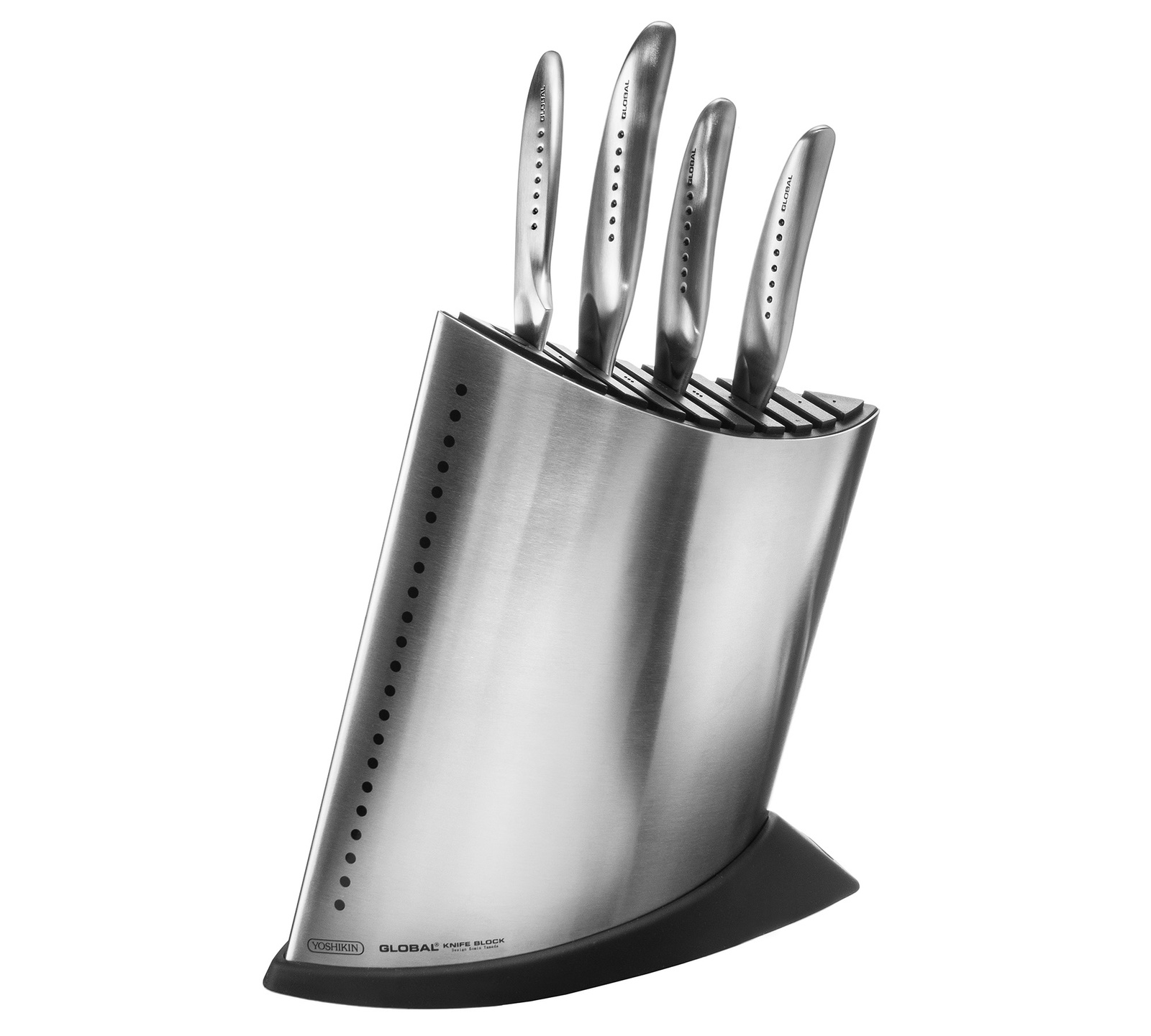 Komplet 4 noży Global SAI w stalowym bloku GKB-52 2 Komplet 4 noży Global SAI w stalowym bloku GKB-52