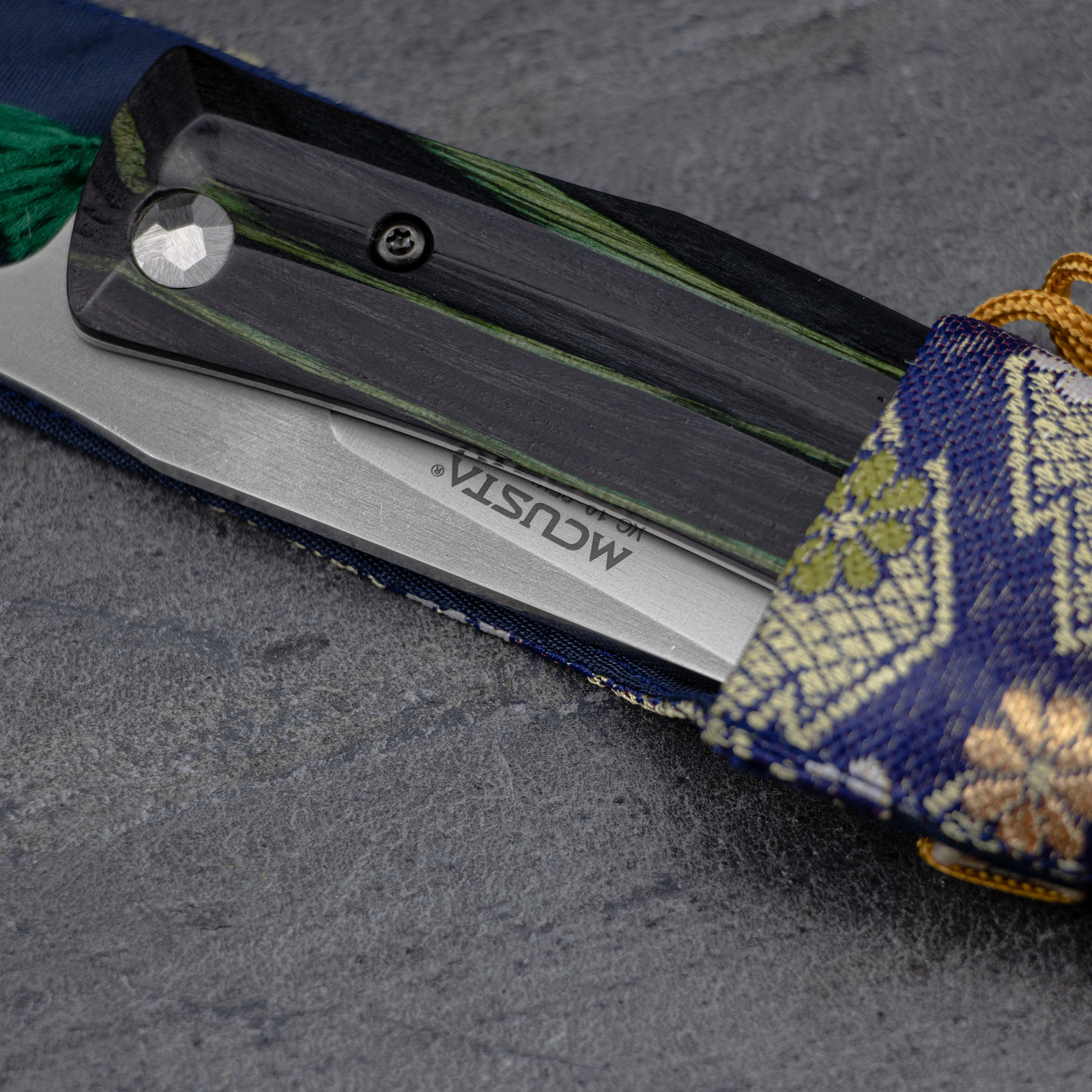 Mcusta Friction Folder Czarno-zielony VG-10 7,5 cm 3 5 cm