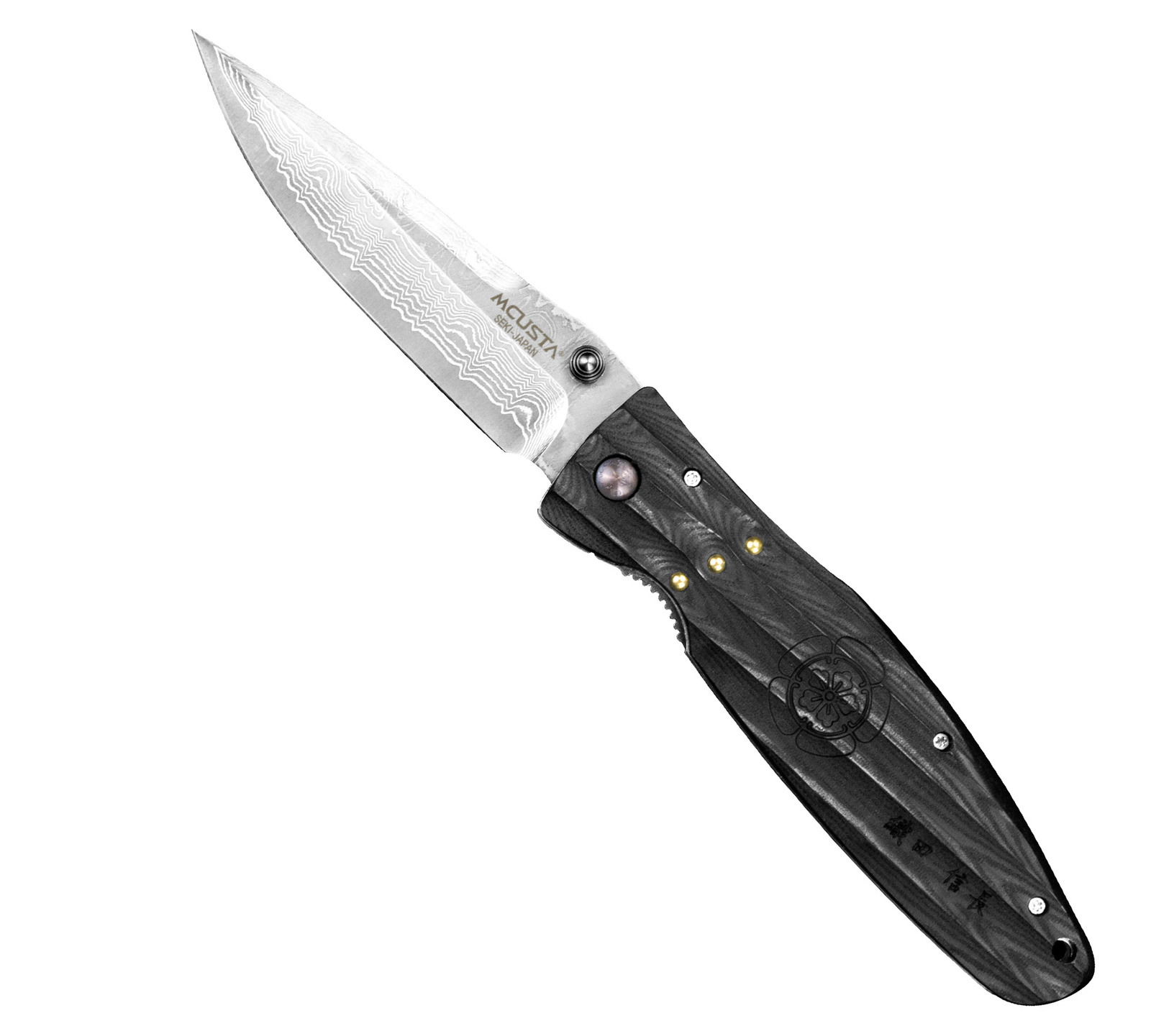 Mcusta Sengoku Black Micarta Damascus VG-10 8,6 cm 2 Mcusta Sengoku Black Micarta Damascus VG-10 8