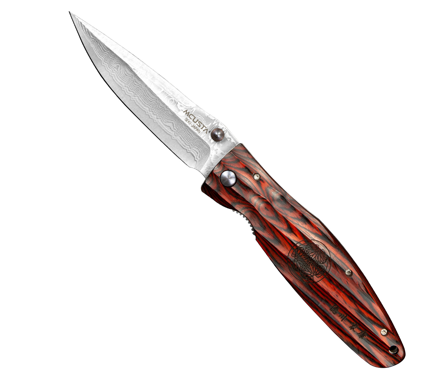 Mcusta Sengoku Red Pakka Damascus VG-10 8,6 cm 2 Mcusta Sengoku Red Pakka Damascus VG-10 8