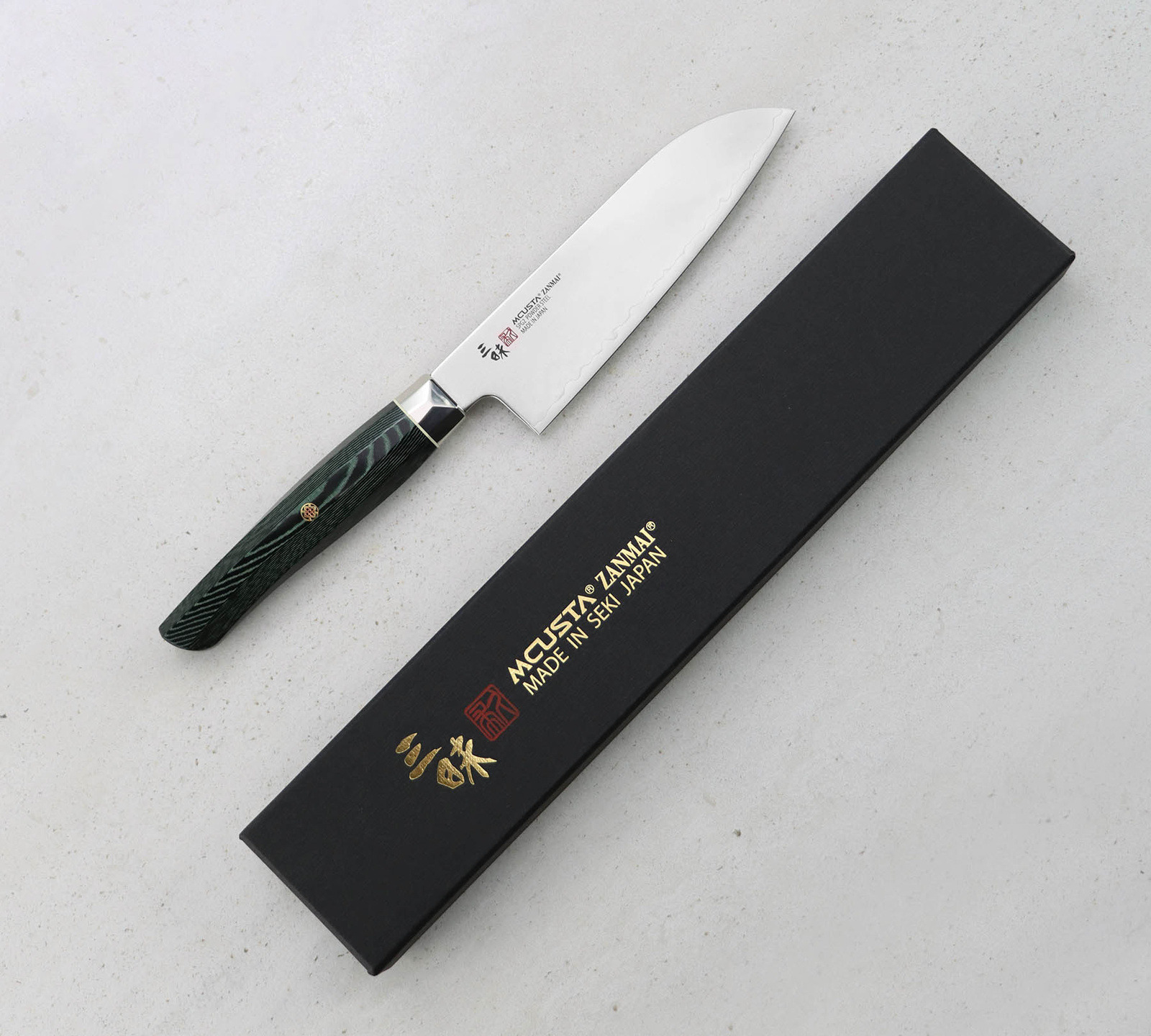 Mcusta Zanmai Green Revolution SPG2 Nóż Ko-Santoku 15cm 3 ZRG-1215G