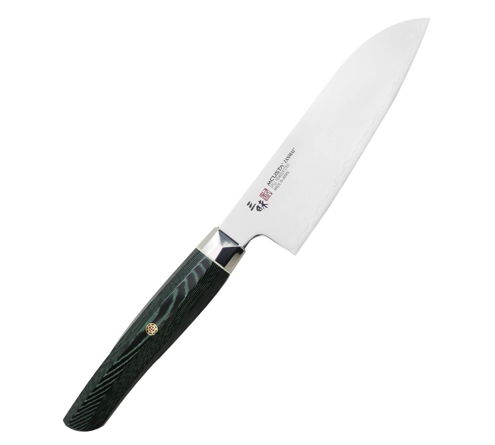 Mcusta Zanmai Green Revolution SPG2 Nóż Ko-Santoku 15cm 2 Mcusta Zanmai Green Revolution SPG2 Nóż Ko-Santoku 15 cm