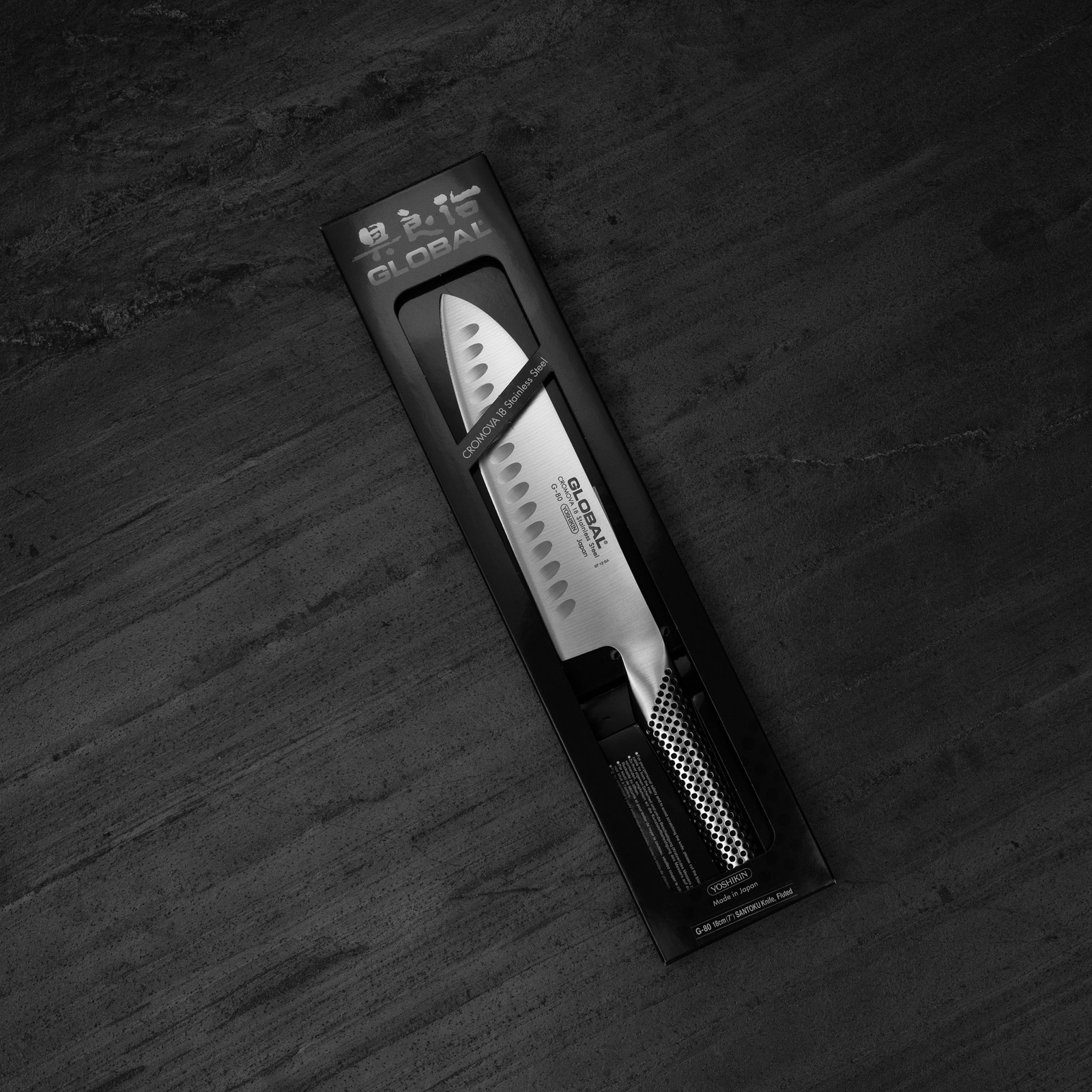 Nóż Santoku żłobiony 18cm | Global G-80 3 G-80