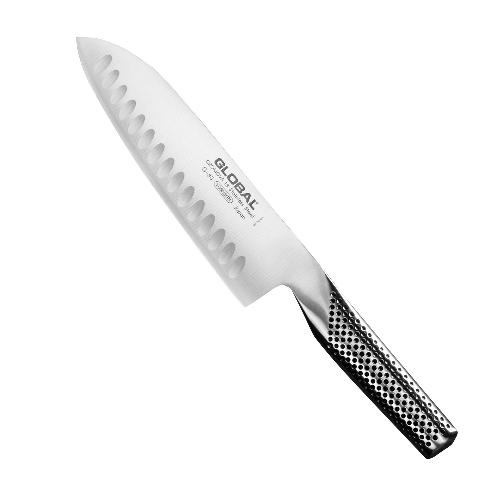 Nóż Santoku żłobiony 18cm | Global G-80 2 Nóż Santoku żłobiony 18 cm | Global G-80
