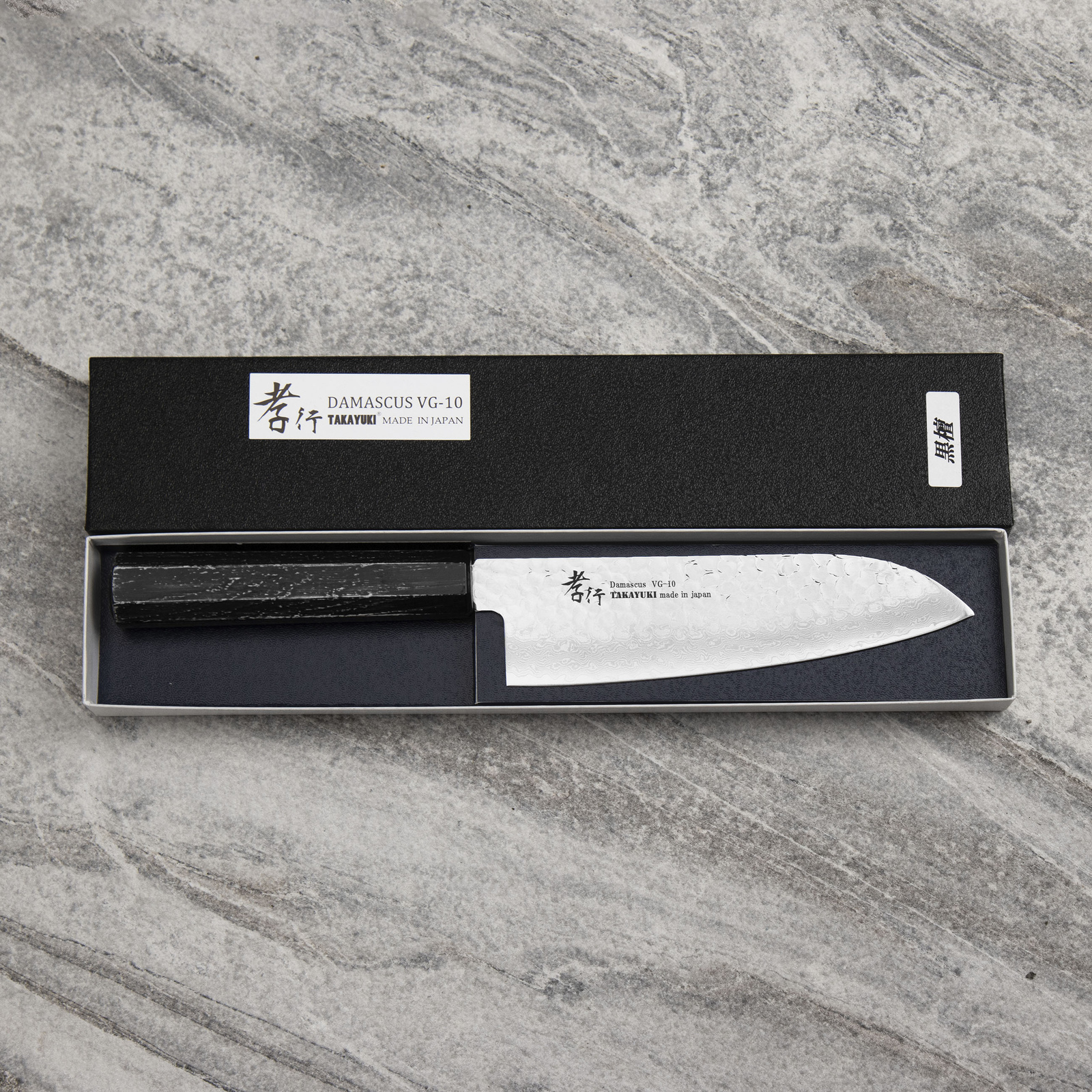 Sakai Takayuki Nanairo VG-10 Ebony Nóż Santoku 17 cm 3 14565