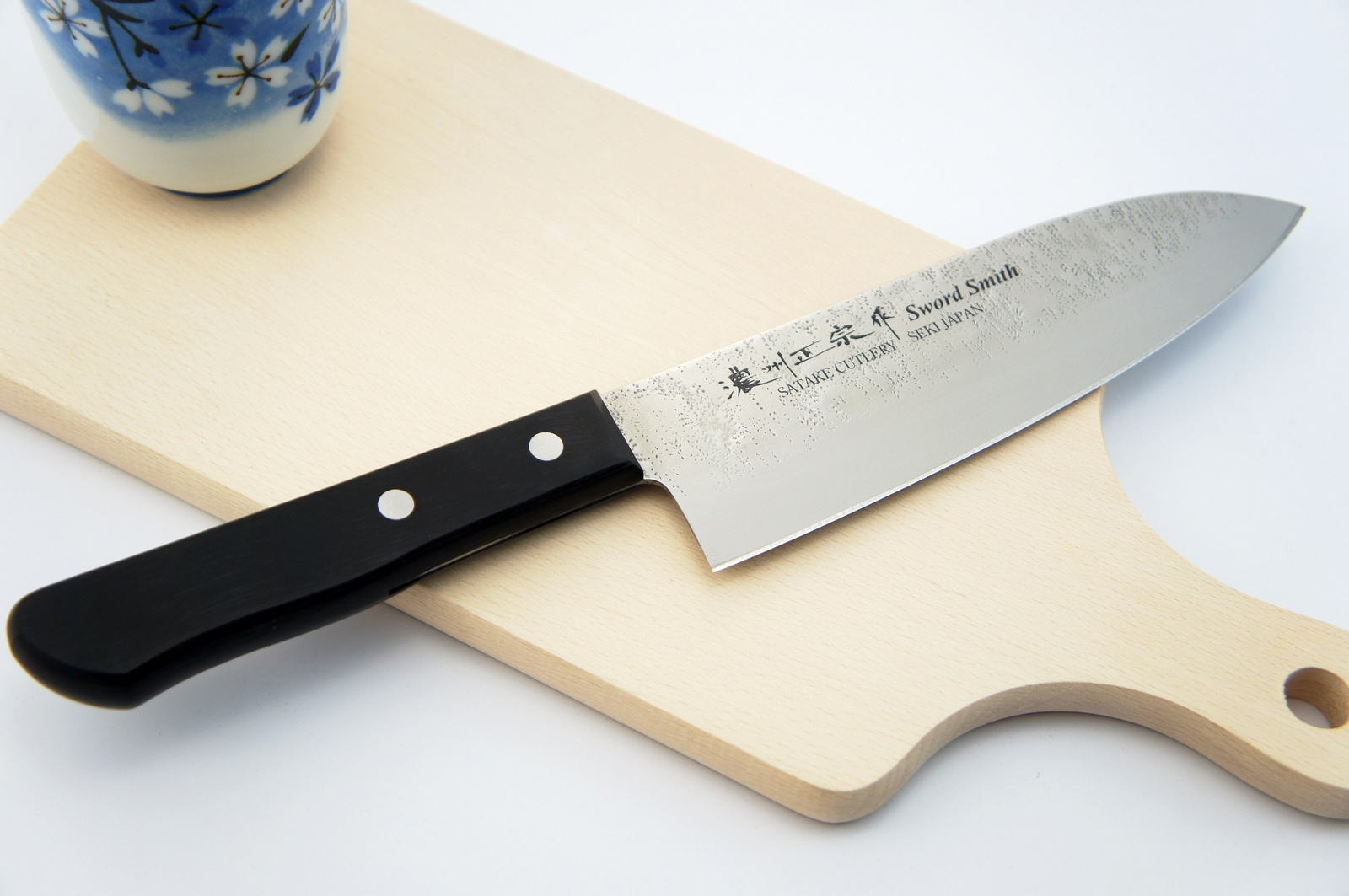 Satake Nashiji Black Pakka Nóż Santoku 17cm 3 801-713