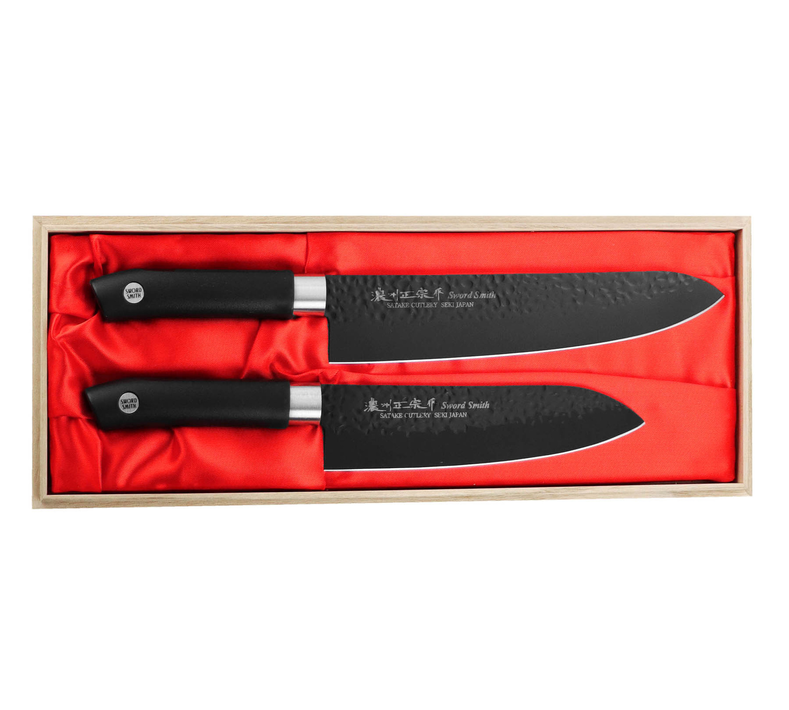 Satake Swordsmith Black Zestaw Nóż Szefa + Santoku 2 Satake Swordsmith Black Zestaw Nóż Szefa + Santoku