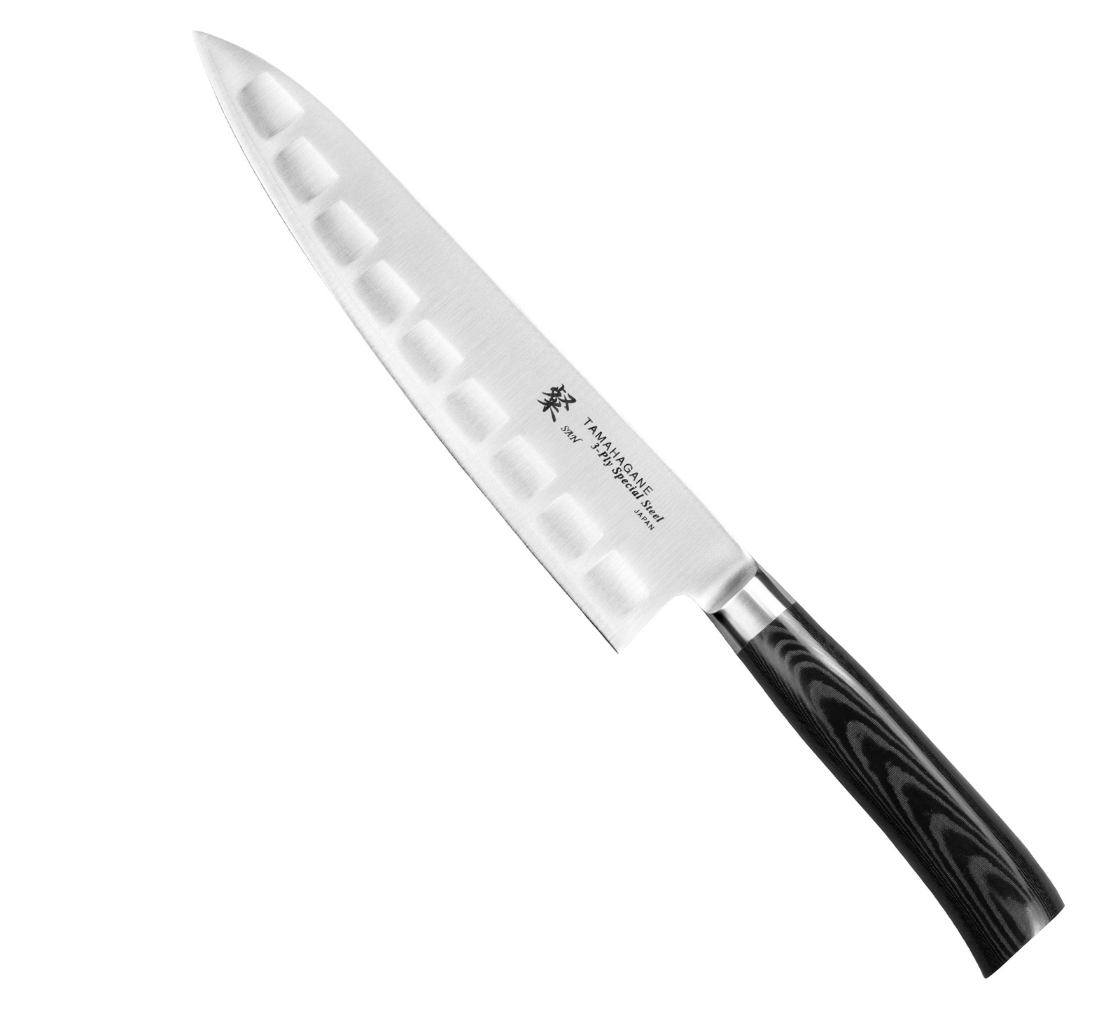 Tamahagane SAN Black VG-5 Nóż Szefa żłobiony 21cm 2 Tamahagane SAN Black VG-5 Nóż Szefa żłobiony 21 cm