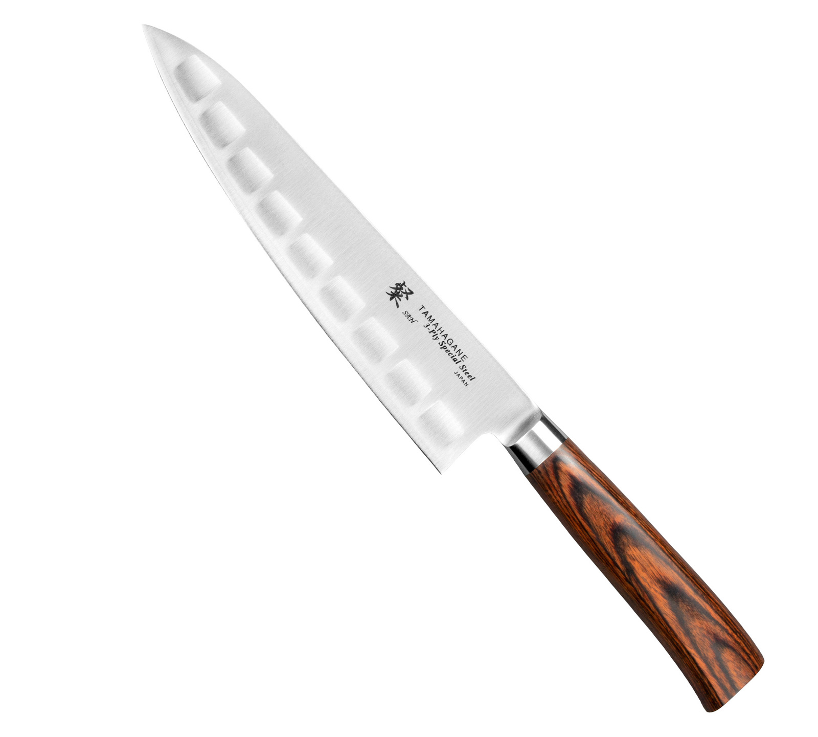 Tamahagane SAN Brown VG-5 Nóż Szefa żłobiony 21cm 2 Tamahagane SAN Brown VG-5 Nóż Szefa żłobiony 21 cm