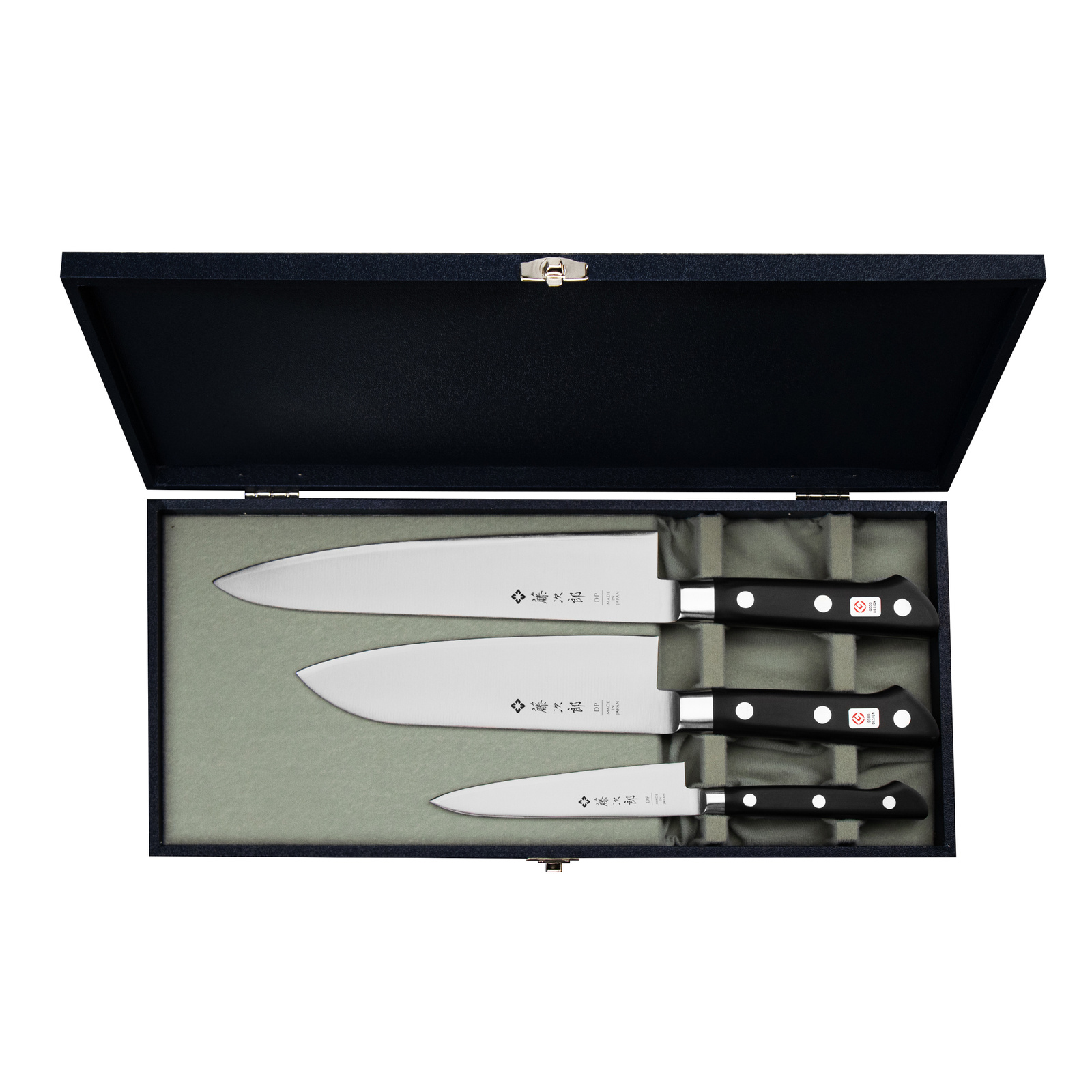 Tojiro DP3 Zestaw Nóż Szefa kuchni 21 cm + Santoku 17 cm + Uniwersalny 12 cm 2 Tojiro DP3 Zestaw Nóż Szefa kuchni 21 cm + Santoku 17 cm + Uniwersalny 12 cm