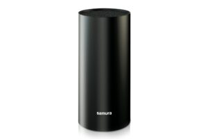 Samura Brush block for knives with soft touch coating, 11x11x22.5 cm, Black color