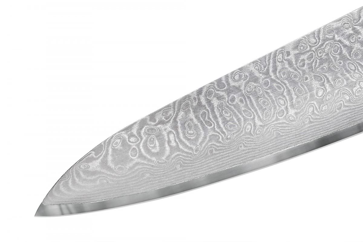 Samura DAMASCUS 67 Chef’s knife 8.2 służy jako podstawowy instrument zarówno w kuchni profesjonalnej