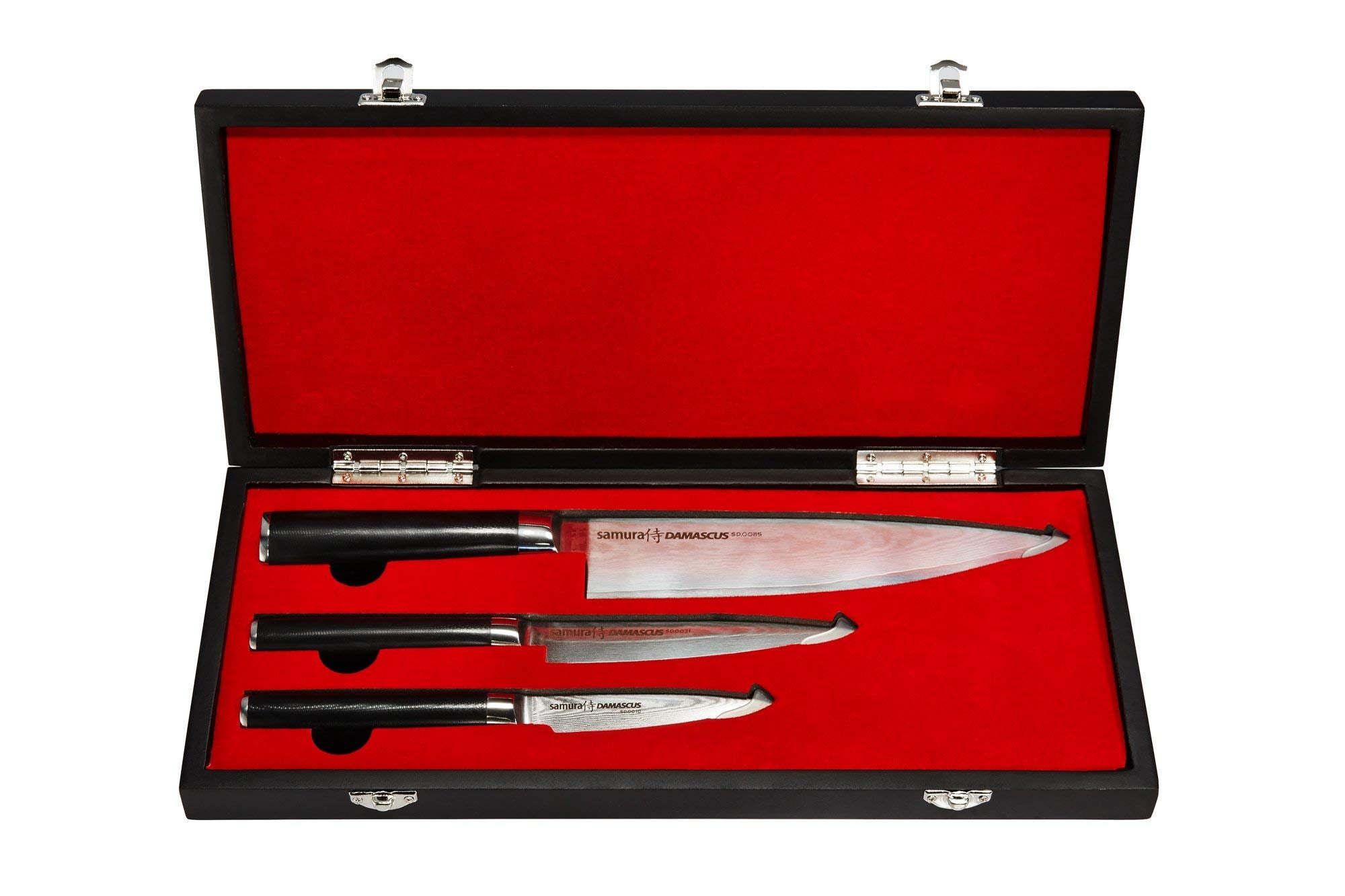 Samura DAMASCUS Set of 3 kitchen knives: Paring knife, Utility knife, Chef's knife 2 dzięki czemu stanowi doskonały wybór zarówno na cenny prezent
