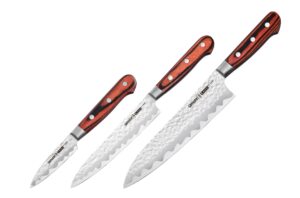 Samura KAIJU Set of 3 kitchen knives: Paring knife, Utility knife, Chef's knife