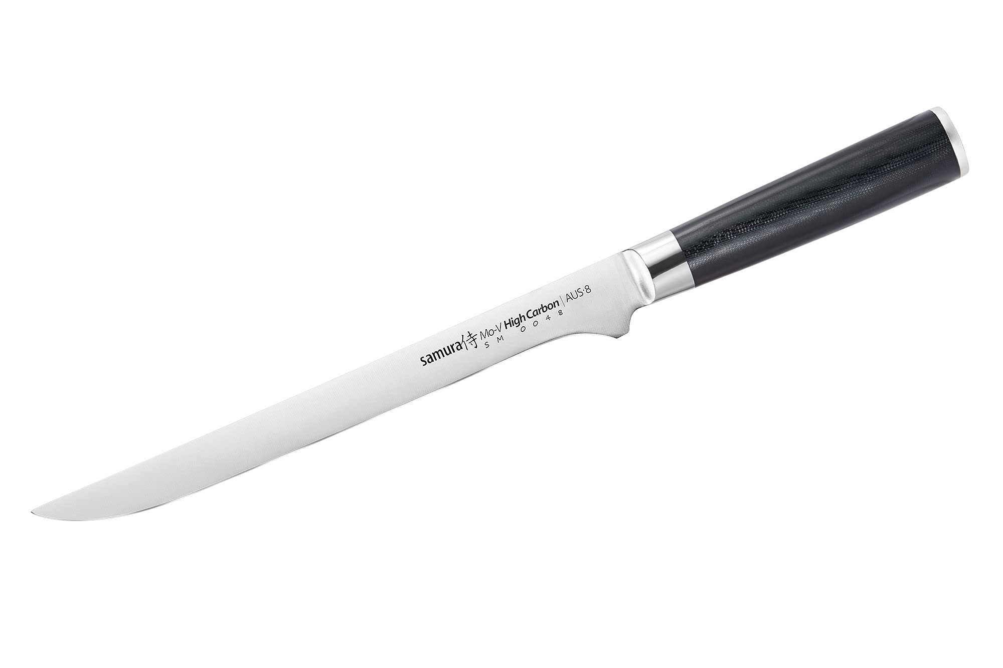 Samura MO-V Fillet knife 8.5 Nóż do filetowania Samura Mo-V to precyzyjne narzędzie przeznaczone do delikatnych zadań filetowania i przycinania.