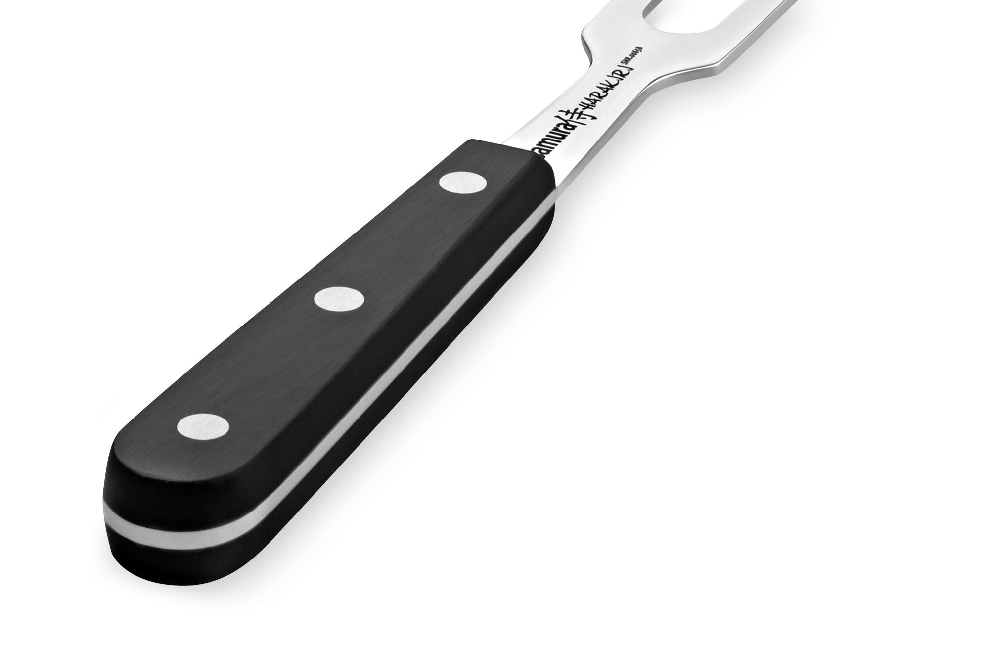 Samura HARAKIRI Carving fork 8.2 trzymania i podawania mięsa z precyzją i kontrolą. Jest to niezbędne narzędzie do rzeźbienia i porcjowania