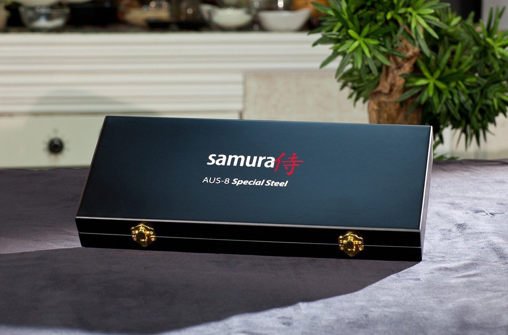 Samura MO-V Set of 3 kitchen knives in a gift box: Paring knife, Utility knife, Chef's knife 6 Samura MO-V Set of 3 kitchen knives in a gift box: Paring knife, Utility knife, Chef's knife - obrazek 6