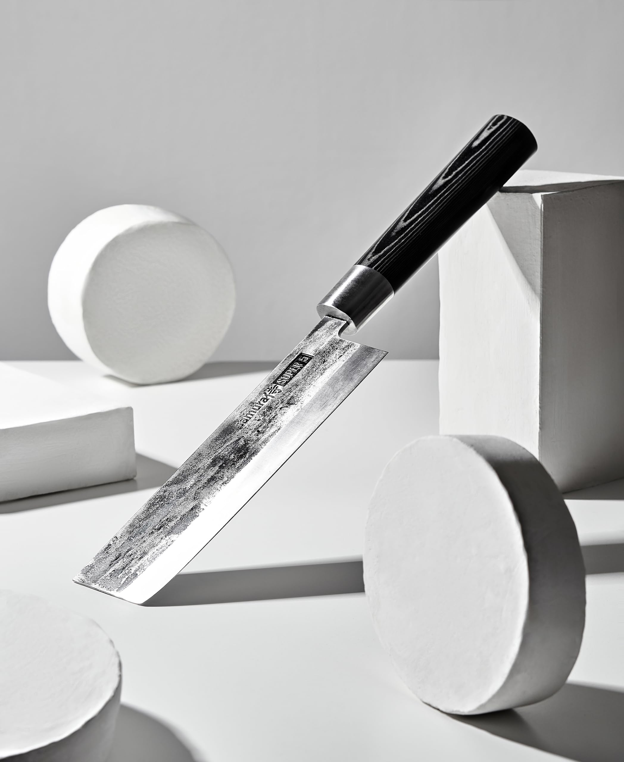 Samura SUPER 5 Set of 3 kitchen knives: Utility knife, Nakiri knife, Santoku knife 6 Samura SUPER 5 Set of 3 kitchen knives: Utility knife, Nakiri knife, Santoku knife - obrazek 6