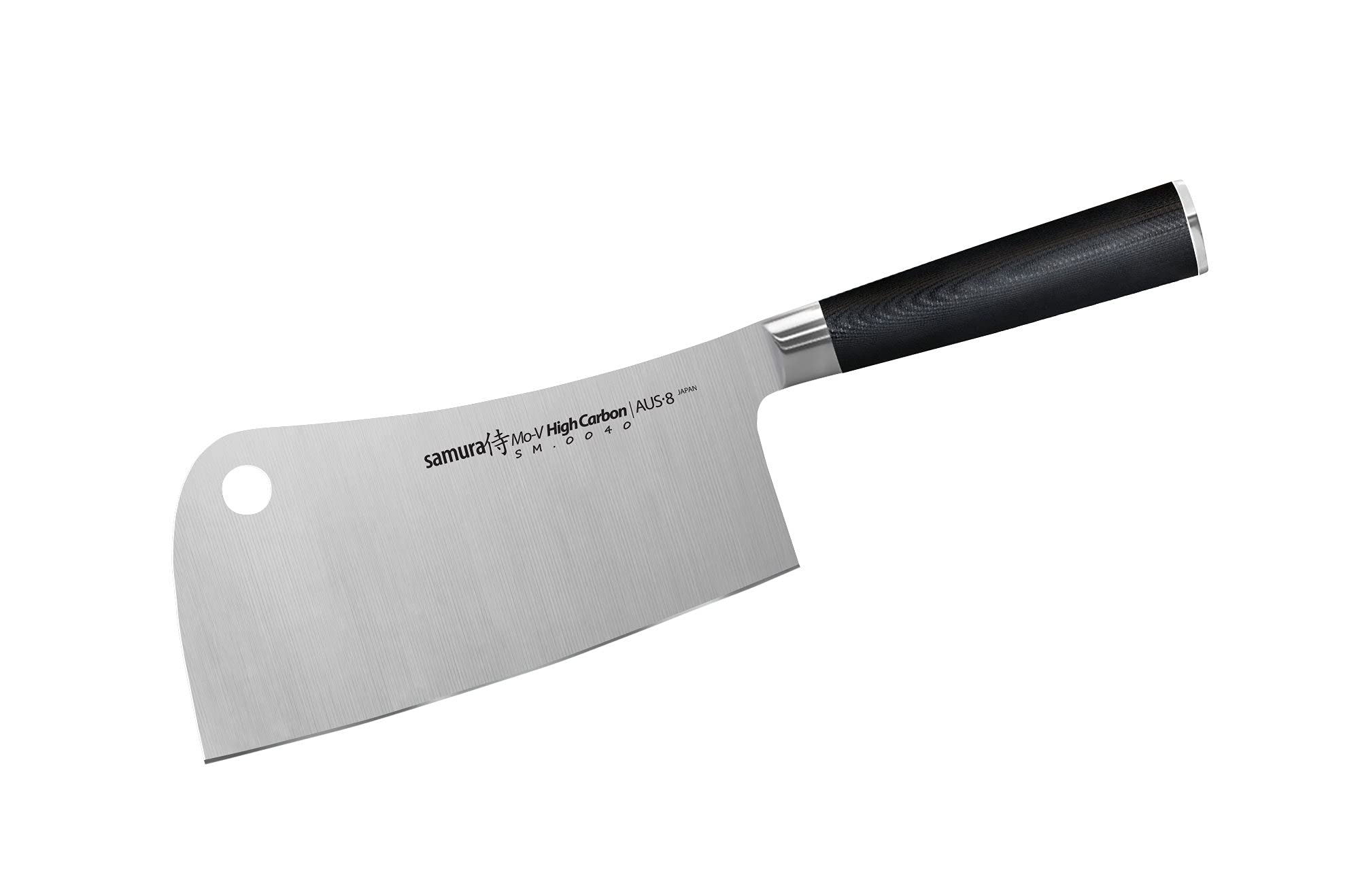 Samura MO-V Cleaver 7.0 Nóż Samura Mo-V Cleaver Knife to potężne narzędzie kuchenne przeznaczone do ciężkich zadań związanych z krojeniem. Idealnie nadaje się do łatwego i kontrolowanego siekania małych kości