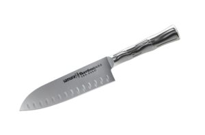 Samura BAMBOO Small Santoku knife hollow ground 5.5