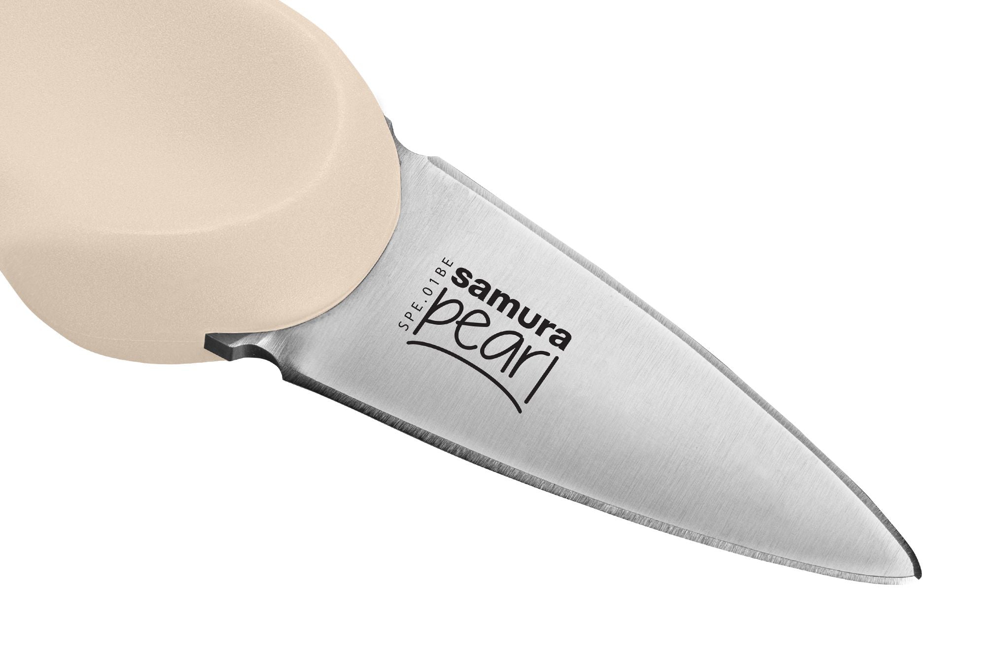 Samura PEARL Oyster knife 3.0 aby wytrzymać nacisk i ruchy skręcające wymagane do otwarcia skorup.