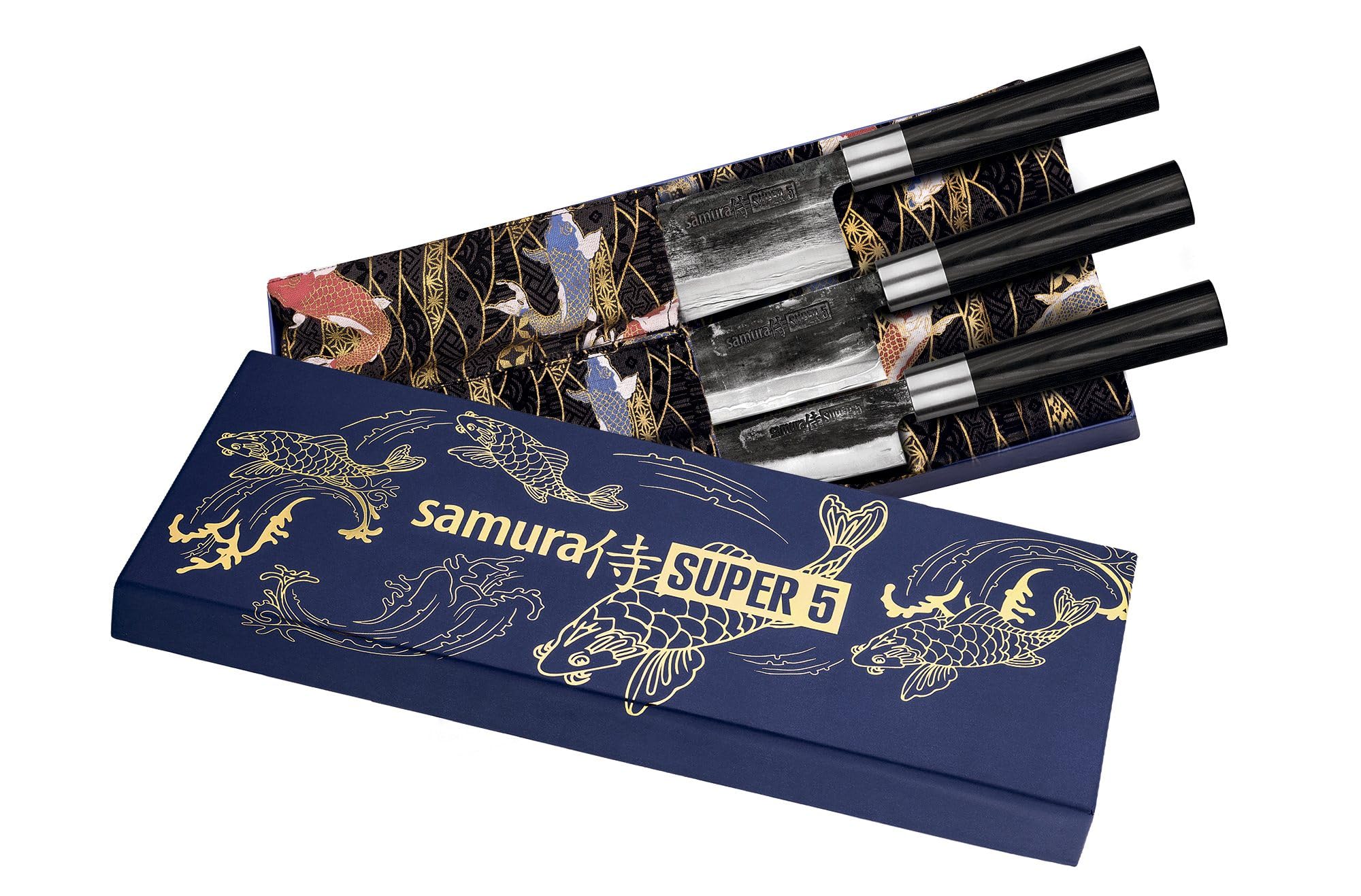 Samura SUPER 5 Set of 3 kitchen knives: Utility knife, Nakiri knife, Santoku knife 9 Samura SUPER 5 Set of 3 kitchen knives: Utility knife, Nakiri knife, Santoku knife - obrazek 9