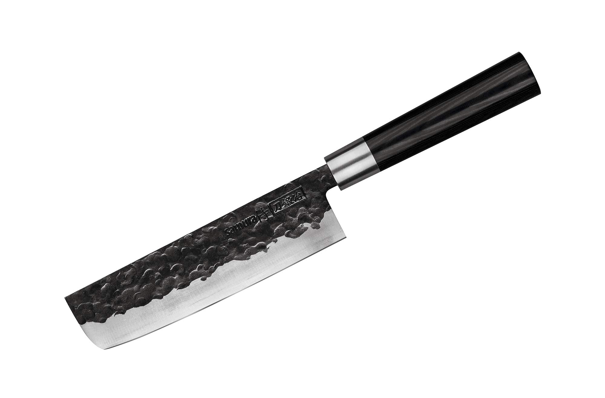 Samura BLACKSMITH Set of 3 kitchen knives: Utility knife, Nakiri knife, Santoku knife 3 łącząc wszechstronność z wyrafinowanym kunsztem.
