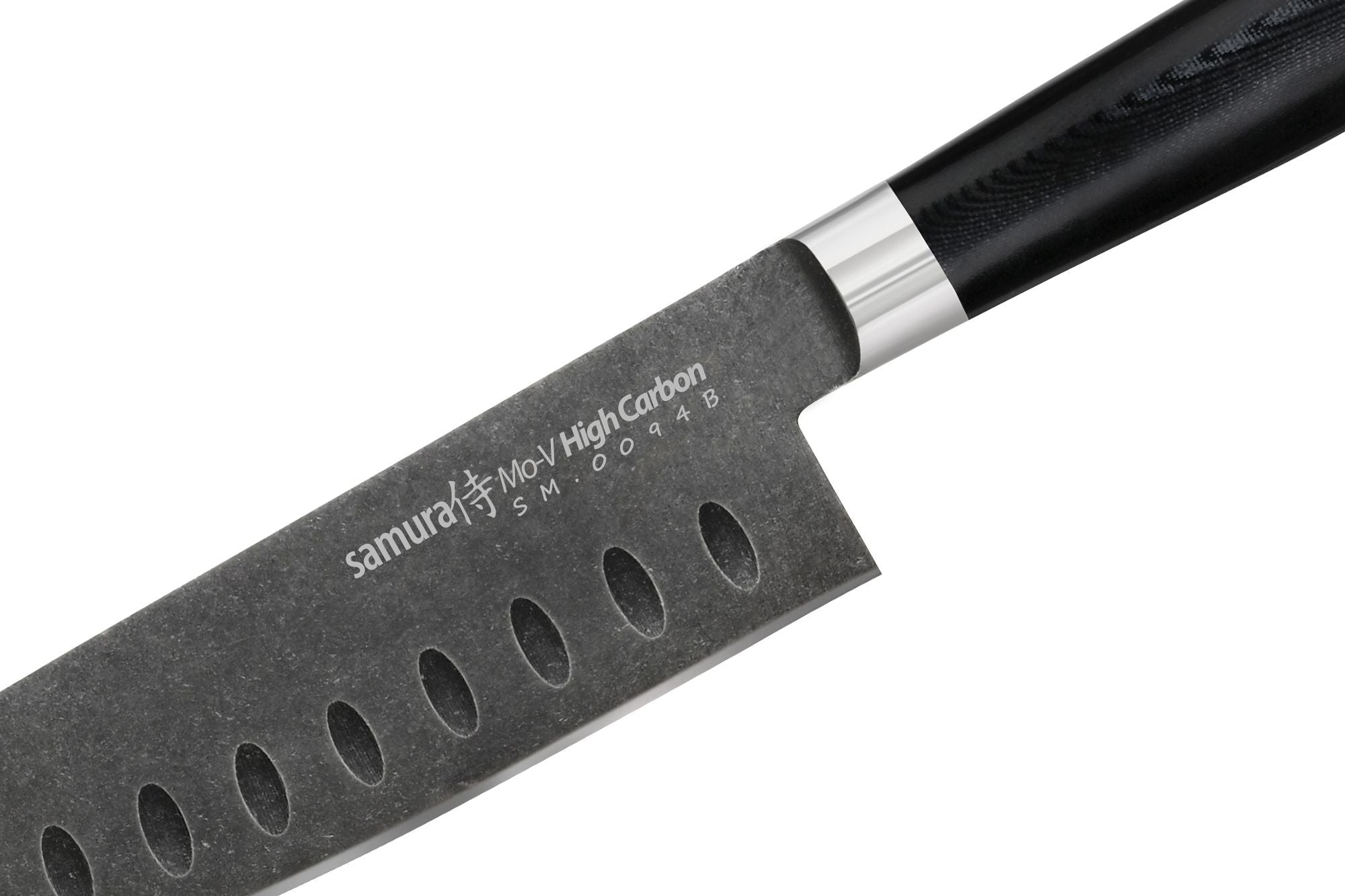 Samura MO-V Stonewash Santoku knife hollow ground 7.0 masywne ostrze sprawia