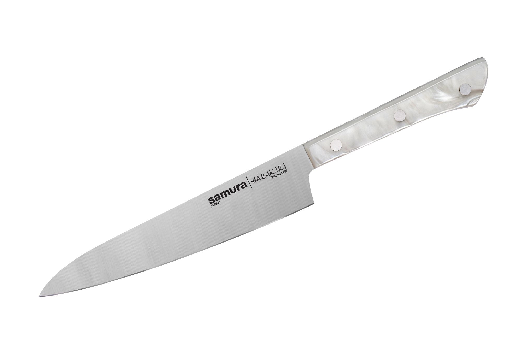 Samura HARAKIRI Acryl Utility knife 6.0 Nóż uniwersalny Samura Harakiri to praktyczne i niedrogie narzędzie kuchenne przeznaczone do codziennego użytku. Oferuje doskonałą równowagę wydajności