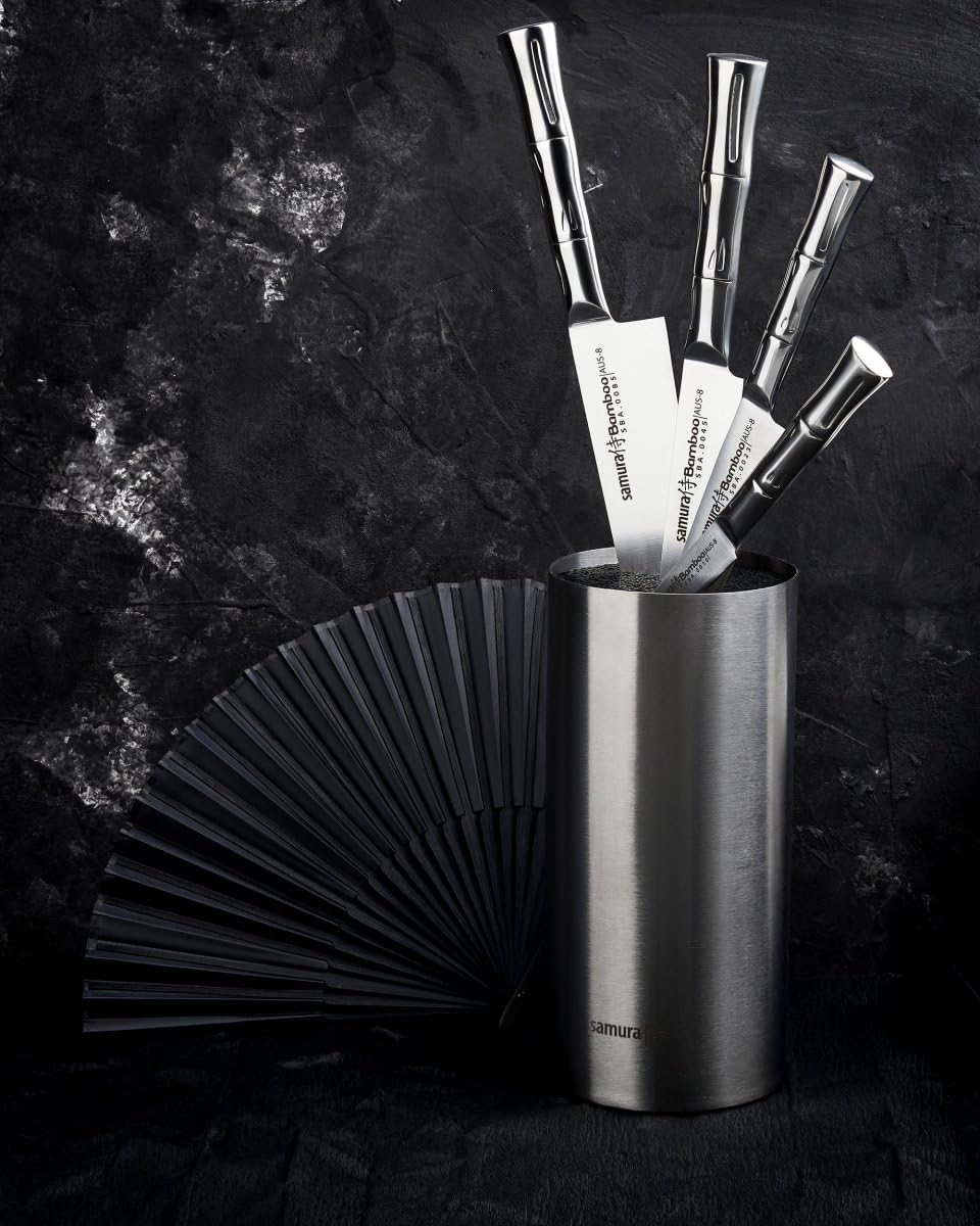 Samura Knife Brush Block Steel 11x11x18 cm 4 Samura Knife Brush Block Steel 11x11x18 cm - obrazek 4