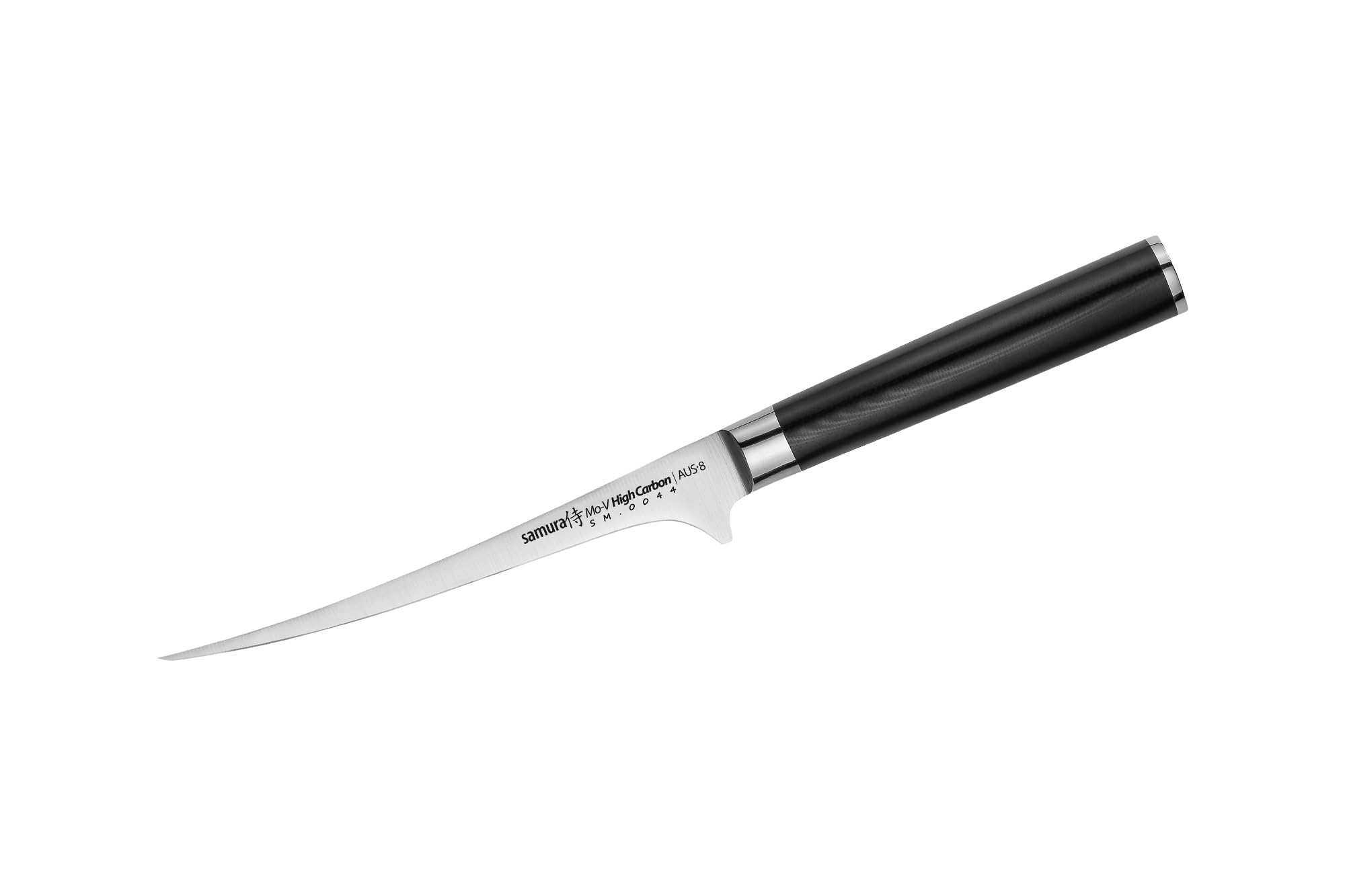 Samura MO-V Small Fillet knife 5.5 Nóż do filetowania Samura Mo-V to kompaktowe i precyzyjne narzędzie przeznaczone do delikatnych zadań filetowania i przycinania.