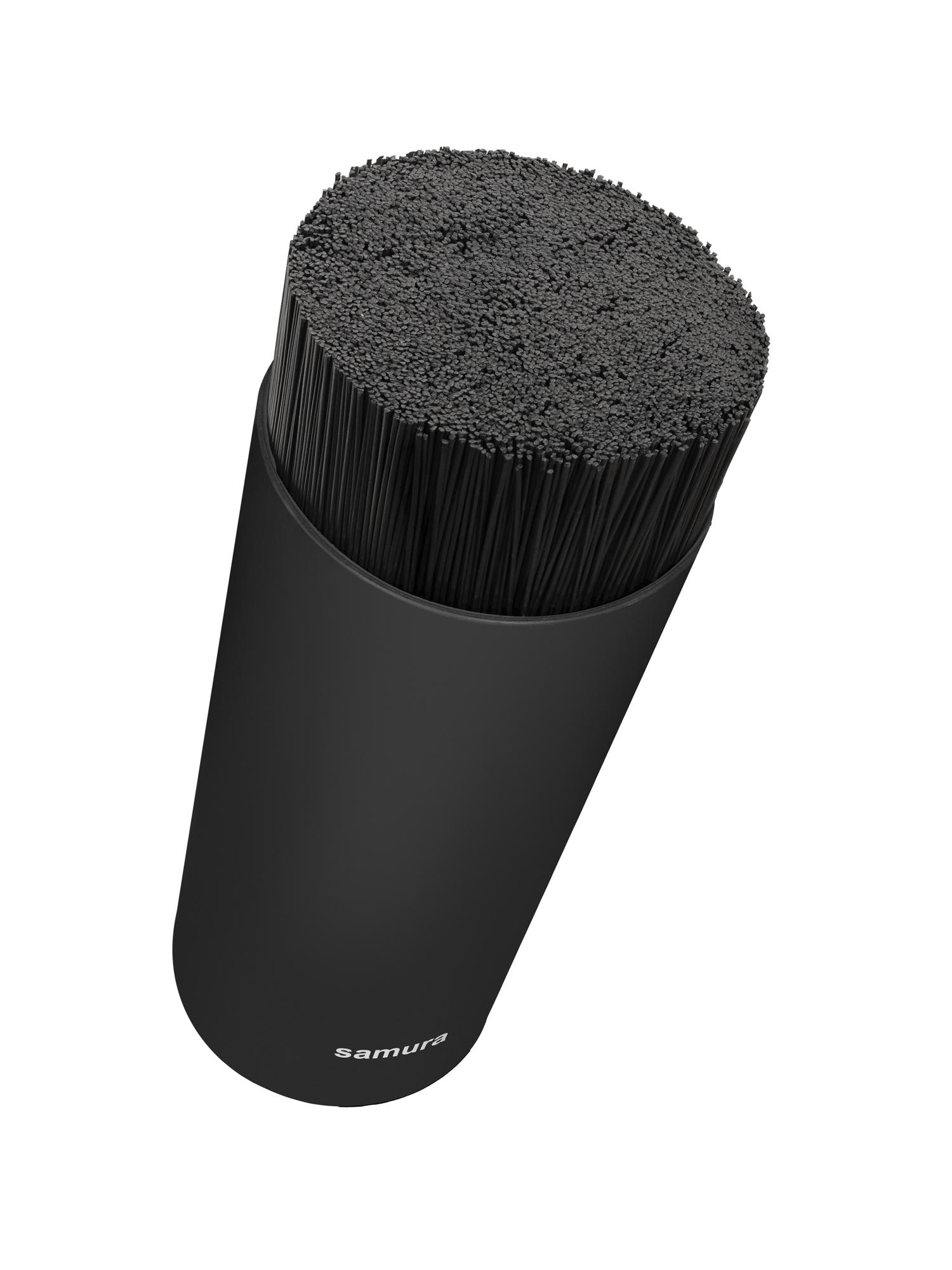 Samura Brush block for knives with soft touch coating, 11x11x22.5 cm, Black color 6 Samura Brush block for knives with soft touch coating, 11x11x22.5 cm, Black color - obrazek 6