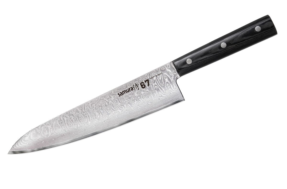 Samura DAMASCUS 67 Set of 3 kitchen knives: Paring knife, Utility knife, Chef's knife 67 layers 5 Samura DAMASCUS 67 Set of 3 kitchen knives: Paring knife, Utility knife, Chef's knife 67 layers - obrazek 5
