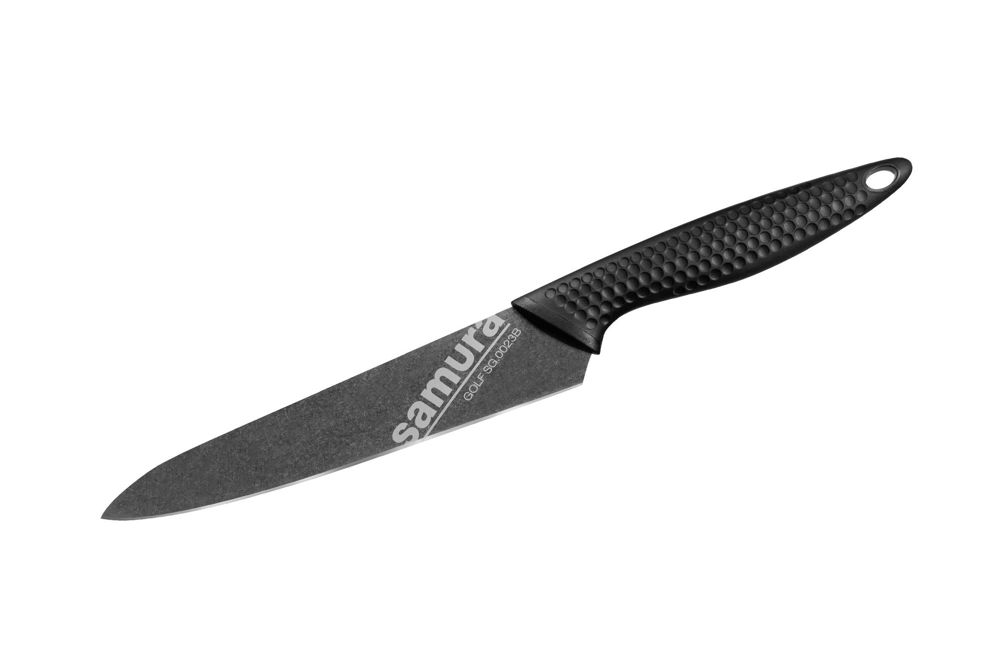 Samura GOLF Stonewash Set of 4 kitchen knives: Paring knife, Utility knife, Slicing knife, Chef's knife. 3 Samura GOLF Stonewash Set of 4 kitchen knives: Paring knife, Utility knife, Slicing knife, Chef's knife. - obrazek 3
