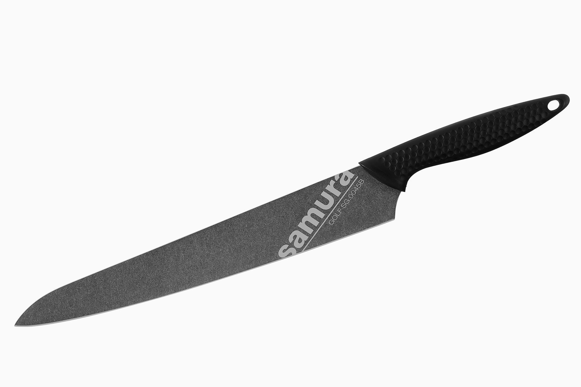 Samura GOLF Stonewash Set of 4 kitchen knives: Paring knife, Utility knife, Slicing knife, Chef's knife. 4 Samura GOLF Stonewash Set of 4 kitchen knives: Paring knife, Utility knife, Slicing knife, Chef's knife. - obrazek 4