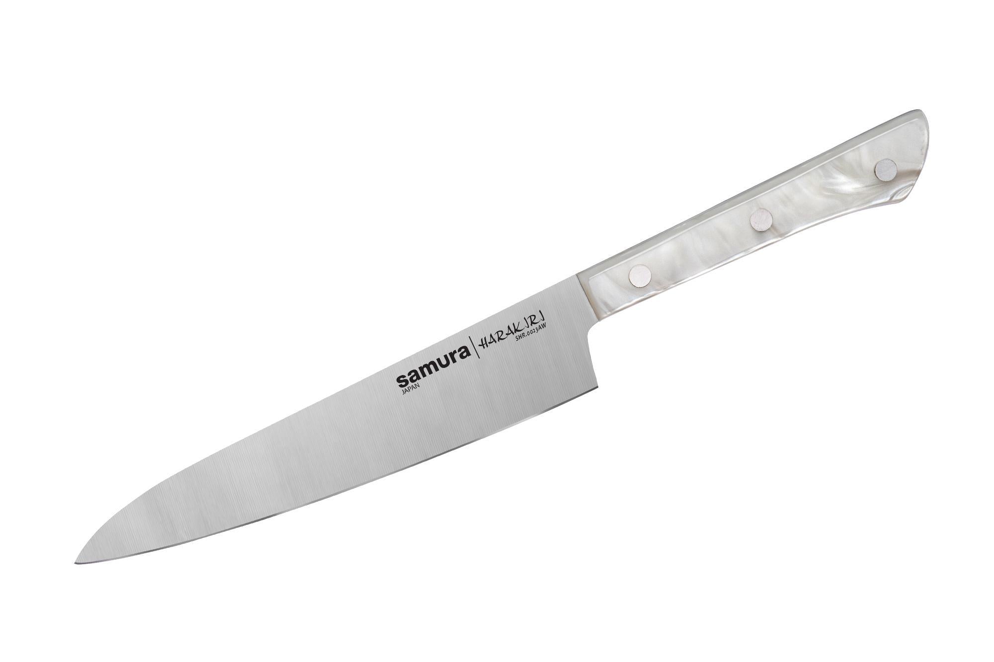 Samura HARAKIRI Acryl Set of 3 kitchen knives: Paring knife, Utility knife, Chef's knife 3 oferując wyważone i praktyczne rozwiązanie do codziennego gotowania.
