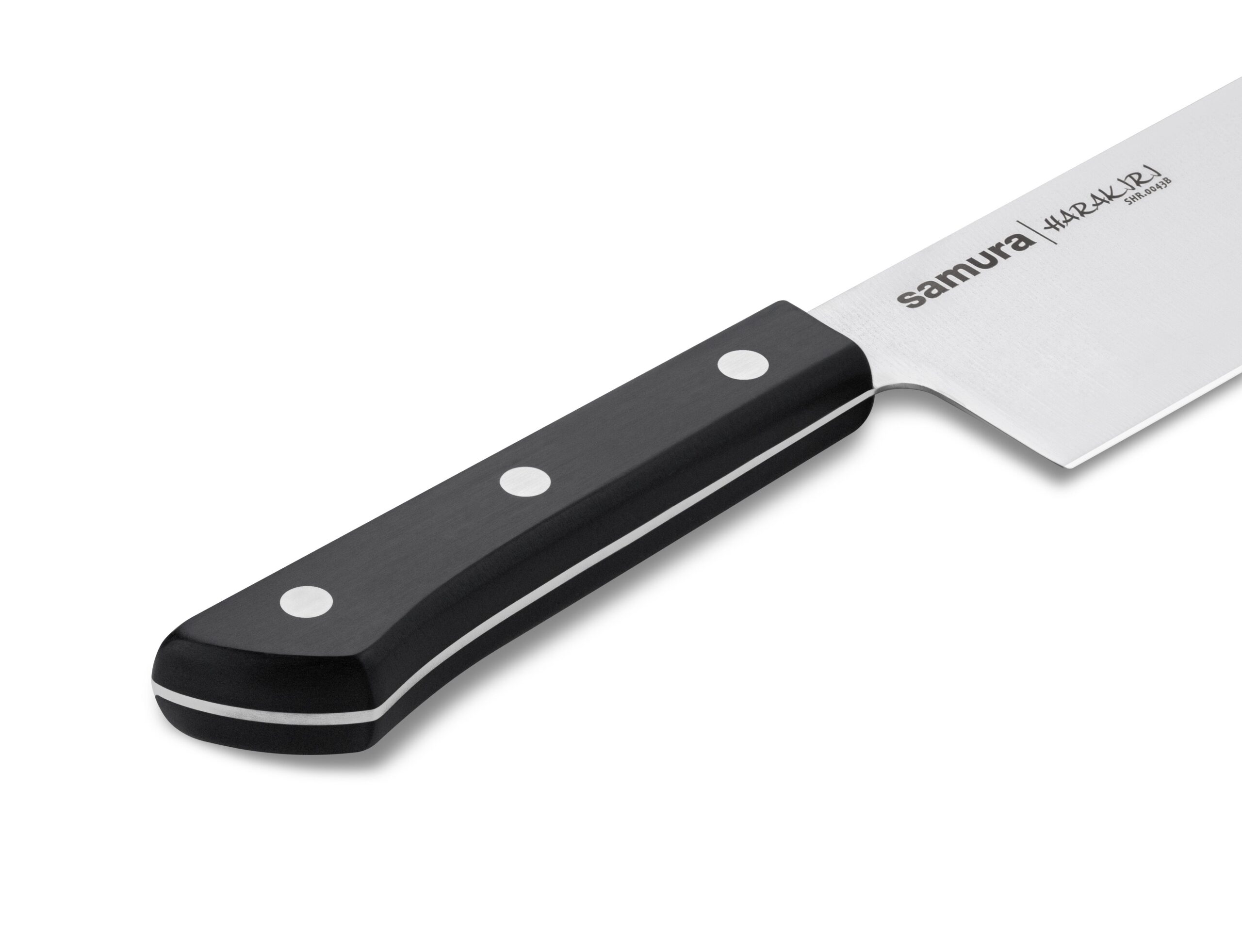 Samura HARAKIRI Nakiri knife 6.7 warzyw i ziół. Prostokątny kształt ostrza jest zoptymalizowany do krojenia