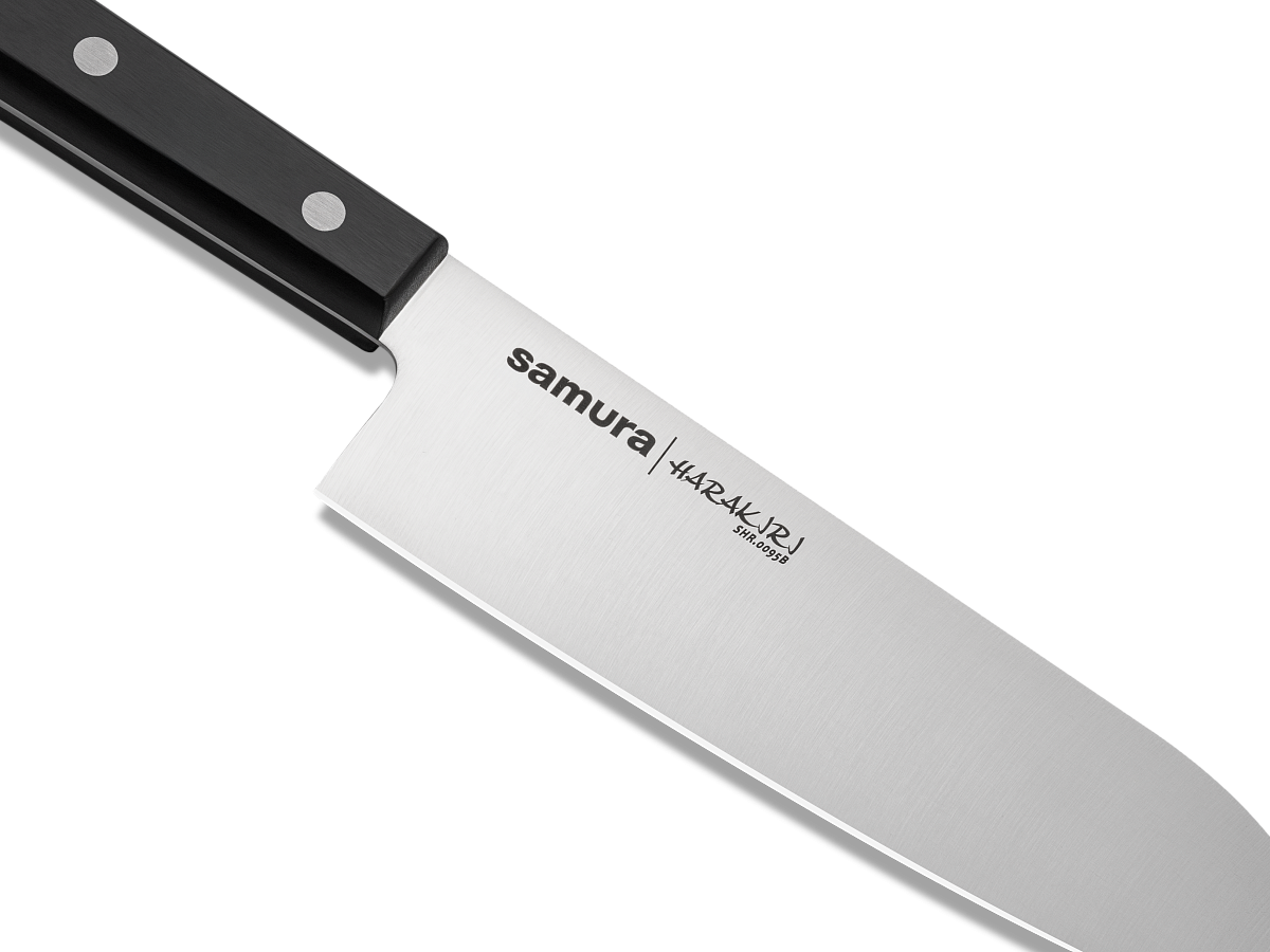 Samura HARAKIRI Set of 5 kitchen knives, white handle: Paring, Utility, Nakiri, Santoku, Chef's knife. 7 Samura HARAKIRI Set of 5 kitchen knives, white handle: Paring, Utility, Nakiri, Santoku, Chef's knife. - obrazek 7
