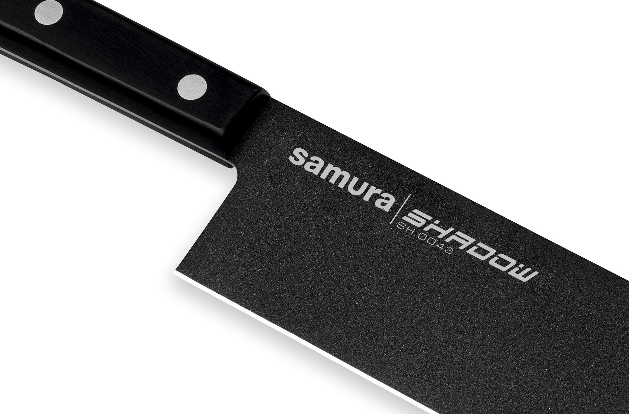 Samura SHADOW Nakiri knife with black non-stick coating 6.7 Samura SHADOW Nakiri knife with black non-stick coating 6.7