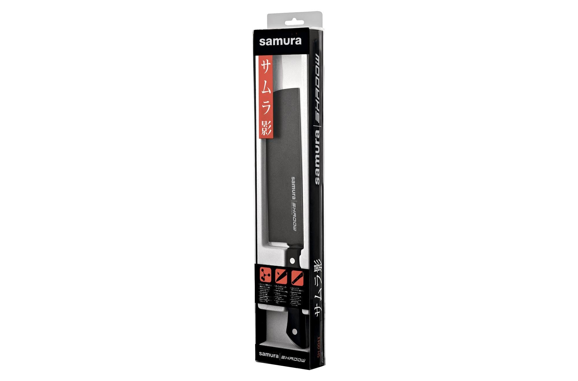 Samura SHADOW Nakiri knife with black non-stick coating 6.7 Samura SHADOW Nakiri knife with black non-stick coating 6.7