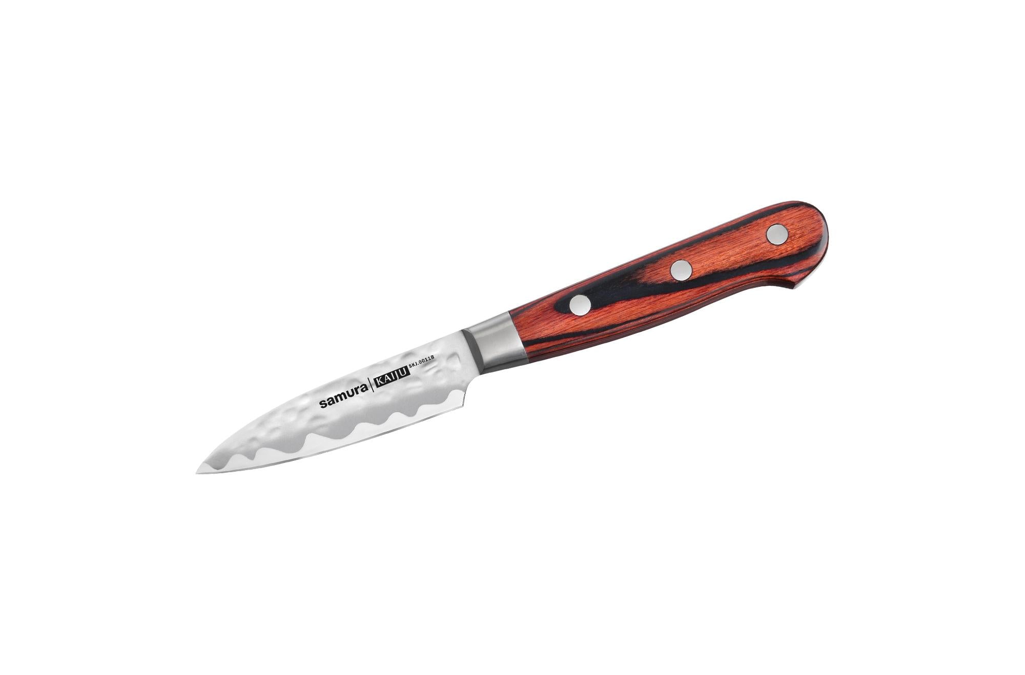Samura KAIJU Set of 3 kitchen knives: Paring knife, Utility knife, Chef's knife 4 jak i do użytku profesjonalnego.