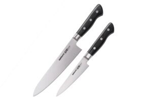 Samura PRO-S Set of 2 kitchen knives: Utility knife, Chef's knife
