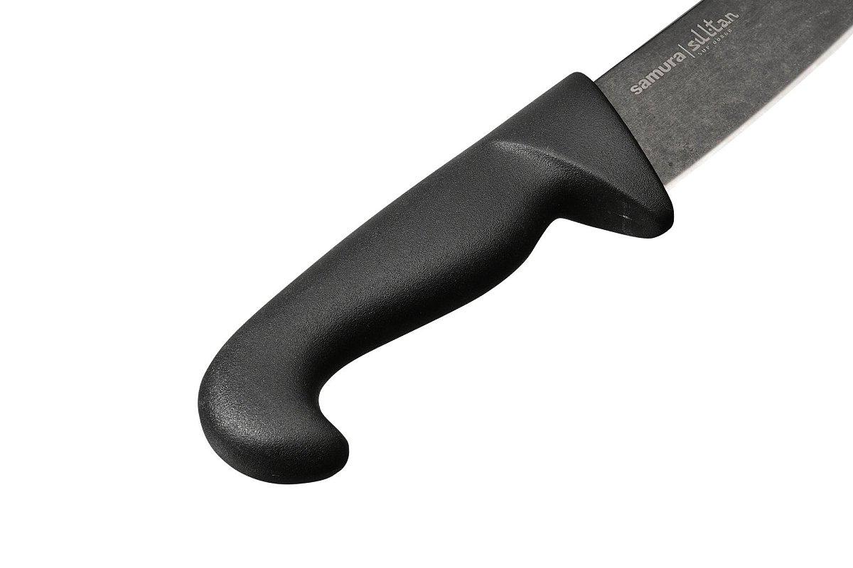 Samura SULTAN PRO Stonewash Kitchen knife Pichak 6.3 odzwierciedlającym ducha i kunszt wschodniej kultury kulinarnej. Charakterystyczny kształt ostrza został zaprojektowany z myślą o maksymalnej wszechstronności