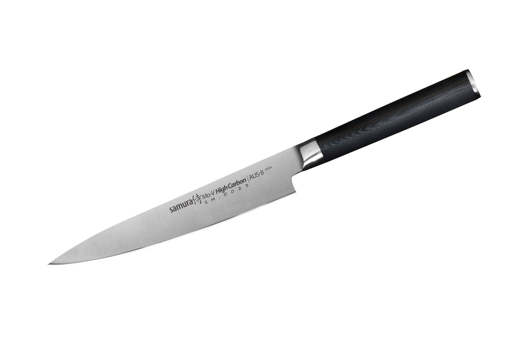 Samura MO-V Utility knife 6.0 Nóż uniwersalny Samura Mo-V to wszechstronne narzędzie kuchenne przeznaczone do szerokiego zakresu codziennych zadań. Jest uważany za jeden z najbardziej wielofunkcyjnych noży