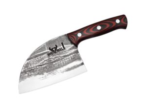Samura MAD BULL Small Serbian Chef’s knife with black & red handle, 5.7