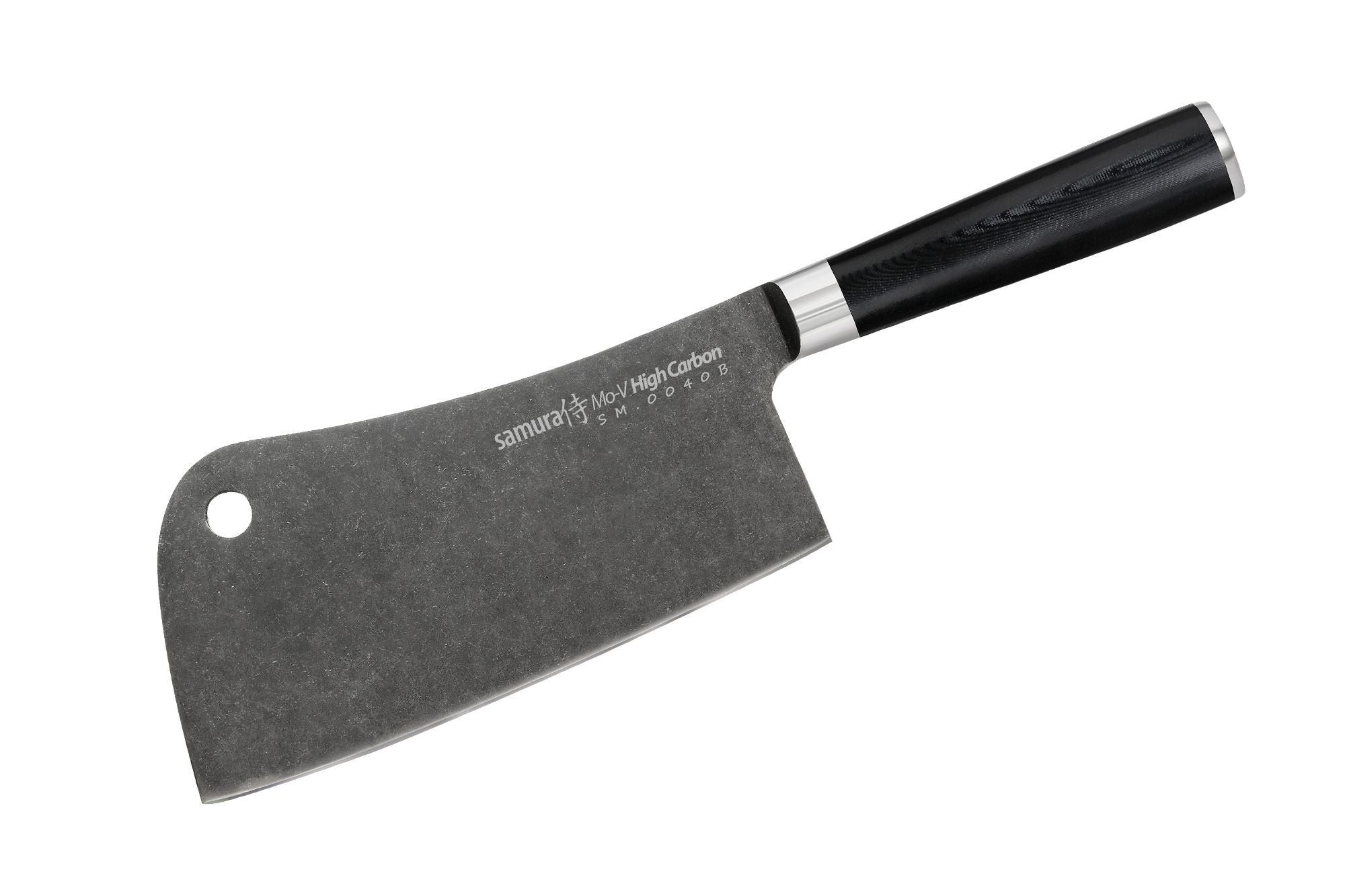 Samura MO-V Stonewash Cleaver 7.0 Tasak kuchenny Samura Mo-V Stonewash to potężne narzędzie przeznaczone do ciężkich zadań kuchennych. Zbudowana z myślą o wytrzymałości i wydajności