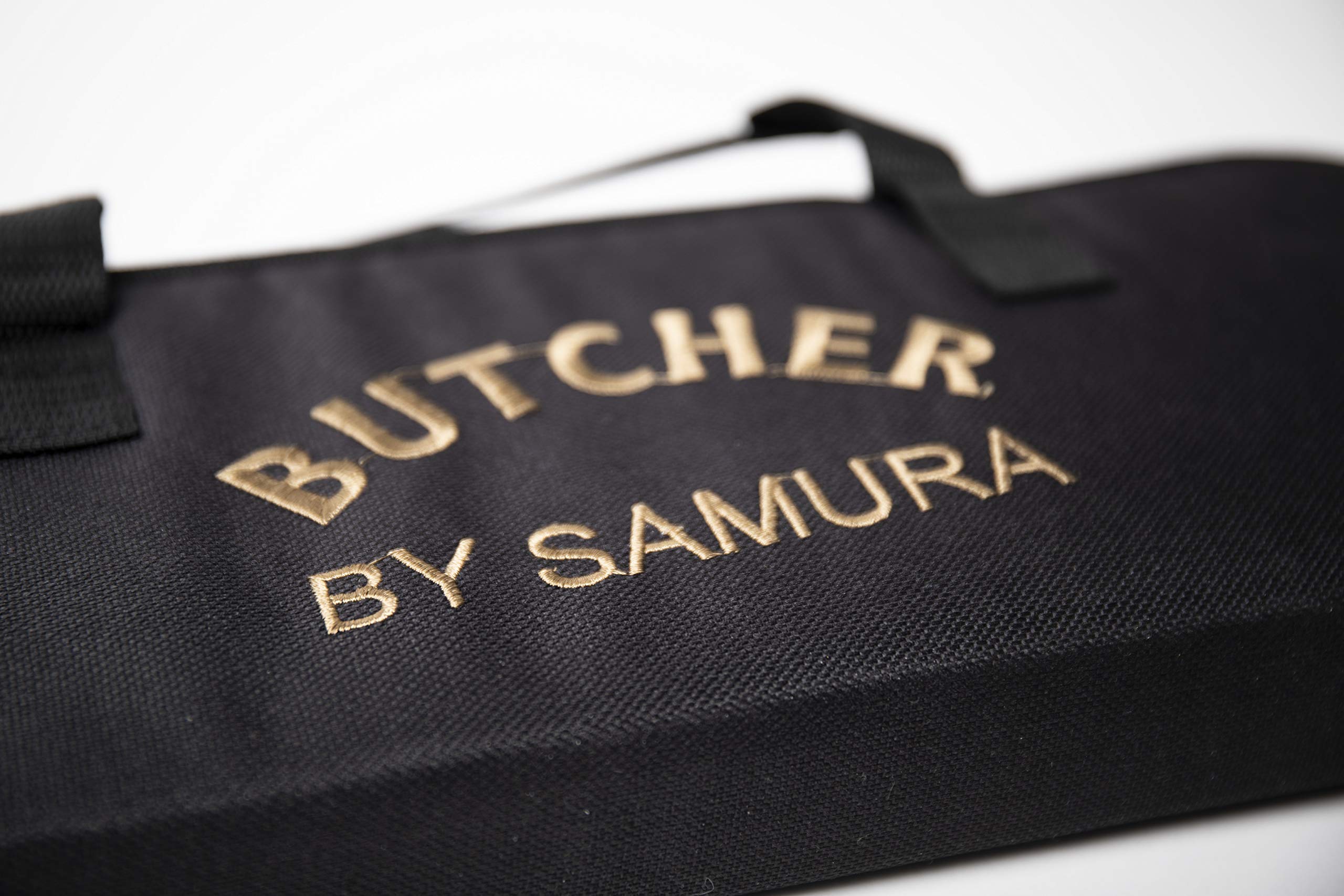 Samura BUTCHER Set of 6 kitchen knives (fillet knife fisherman, long slicer knife, boning knife, small butcher knife, butcher knife, skinning knife) bag included 3 szczególnie nadaje się do przenoszenia mięsa i innych składników codziennego użytku.