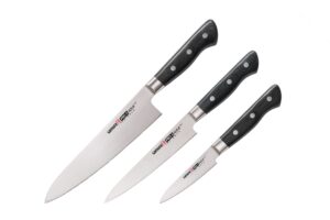 Samura PRO-S Set of 3 kitchen knives: Paring knife, Utility knife, Chef's knife